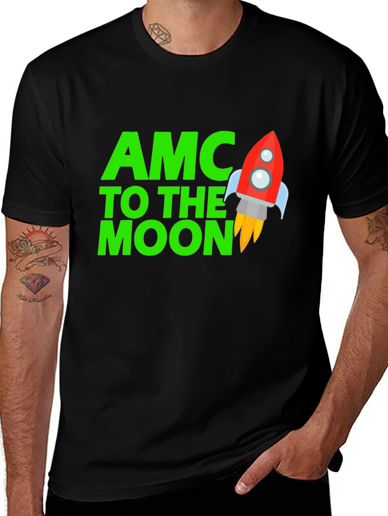 AMC To The Moon Black T-Shirt