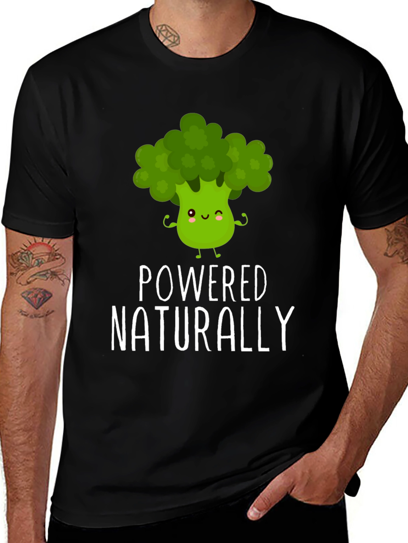 Variant 12 of Powered Naturally Broccoli T-Shirt