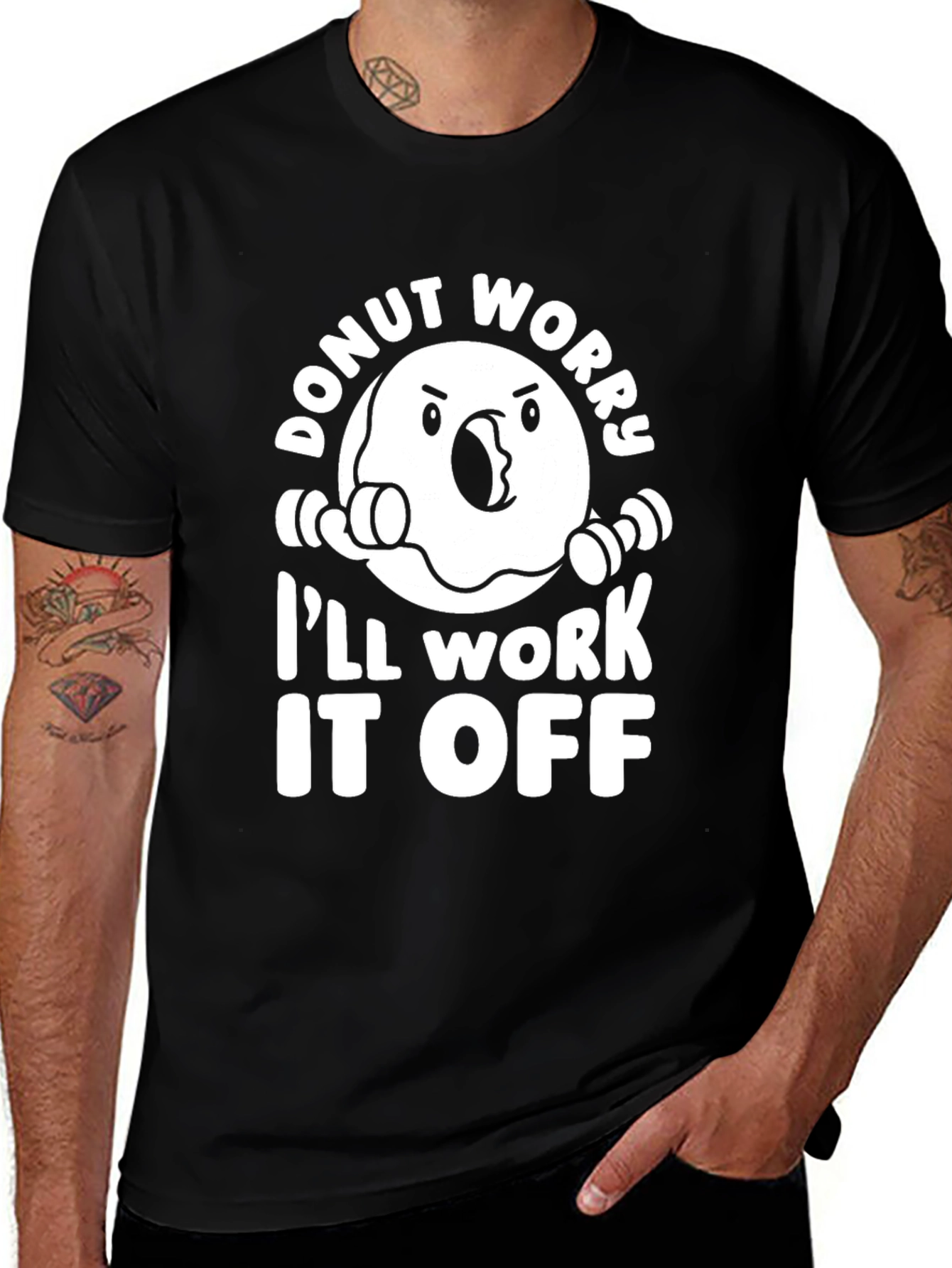 Variant 20 of Funny Donut Workout T-Shirt - I'll Work It Off