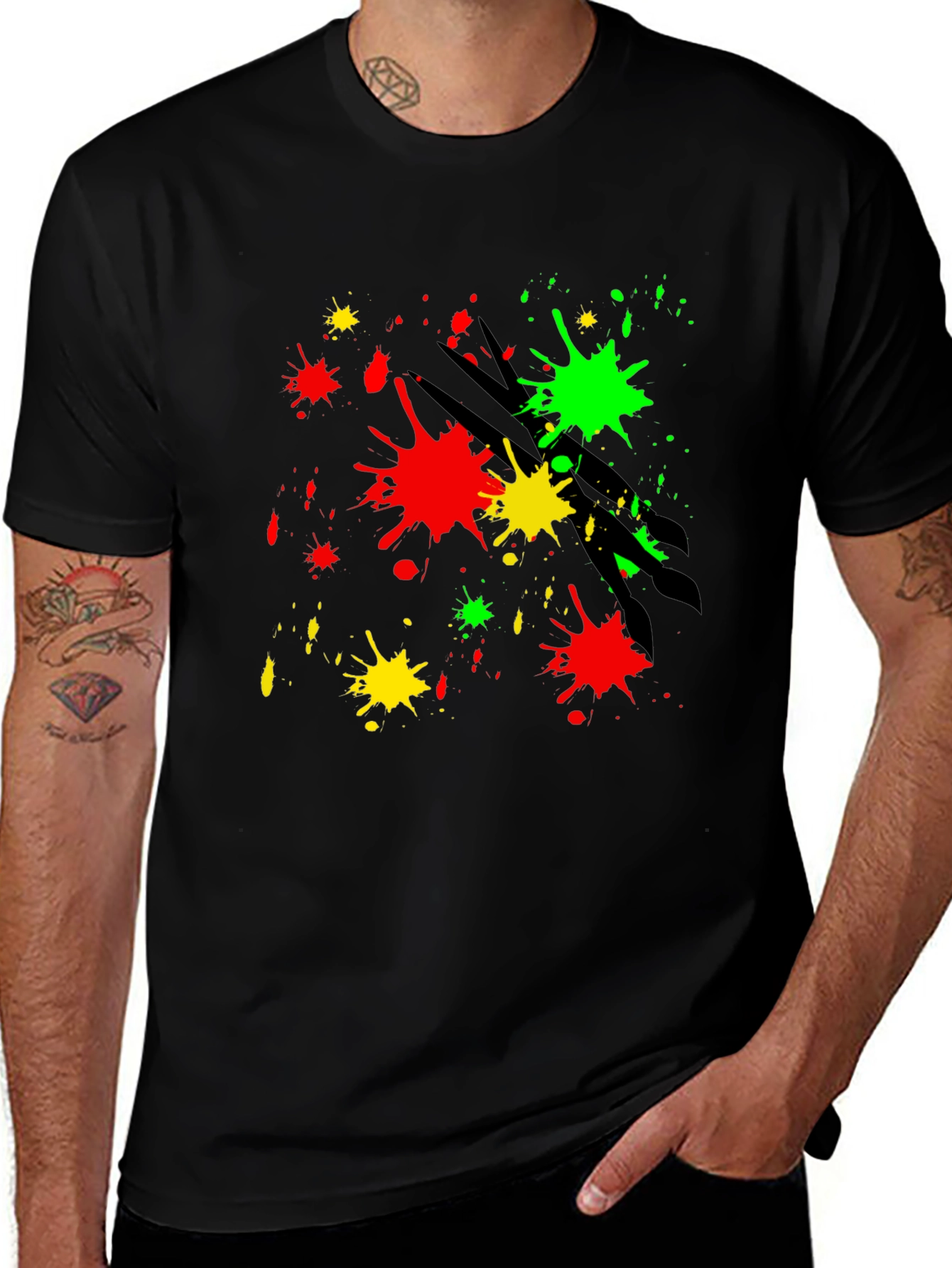 Variant 16 of Bold Splatter Graphic Tee - Cool & Casual
