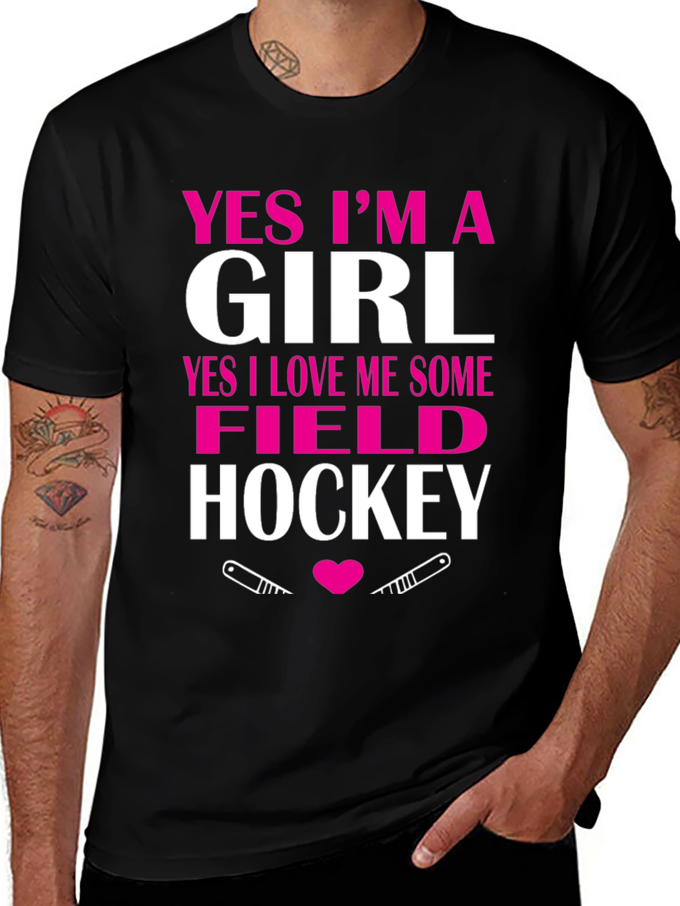 Variant 15 of Funny Field Hockey Girl's T-Shirt