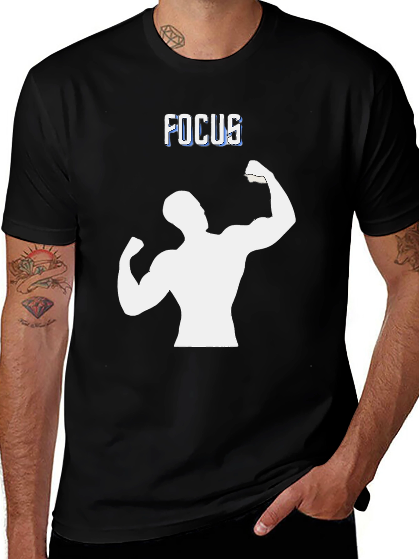 Variant 7 of Focus Bodybuilding T-Shirt - Gym Motivation