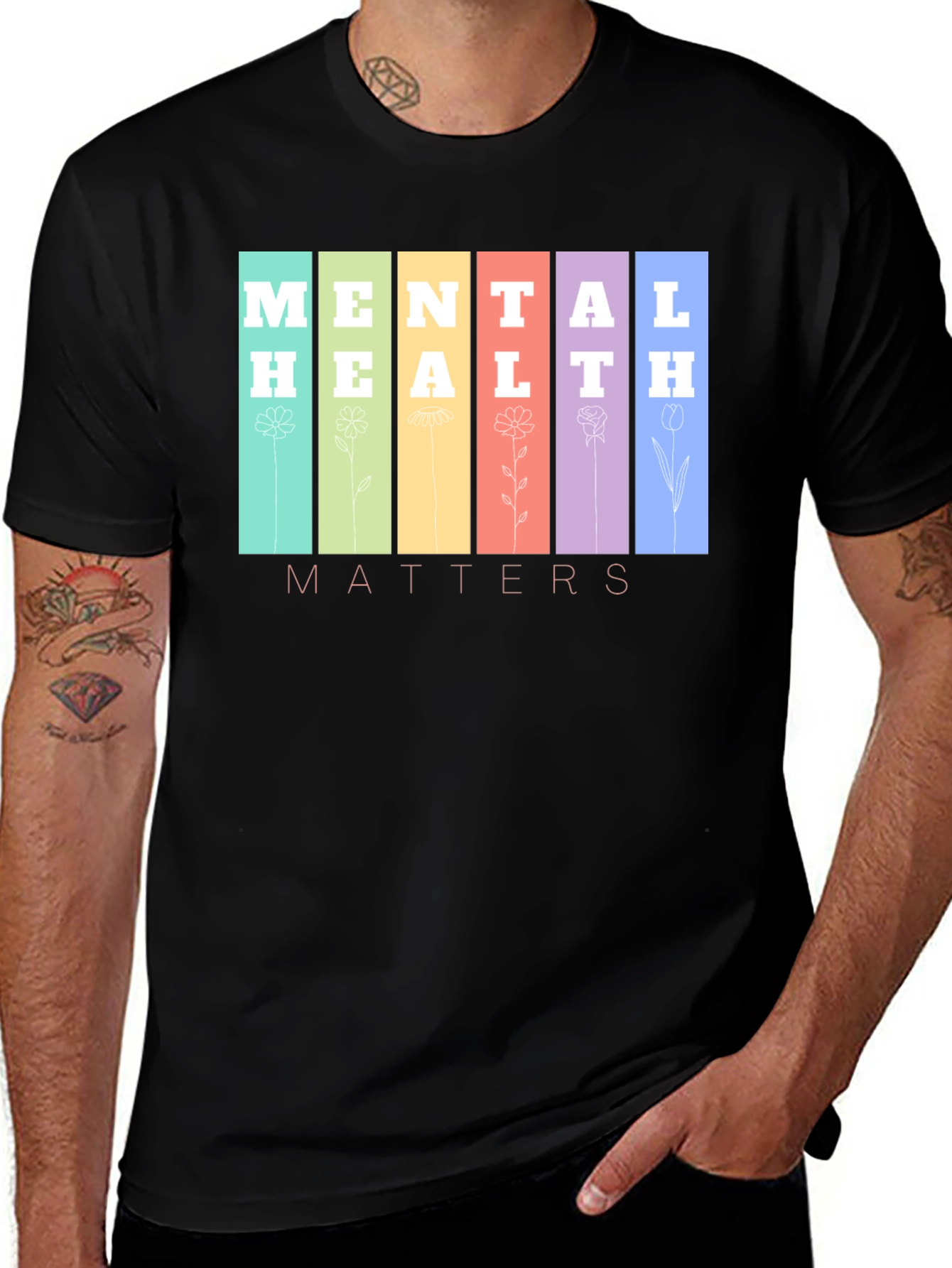 Mental Health Matters Graphic Tee - Unisex Black T-Shirt