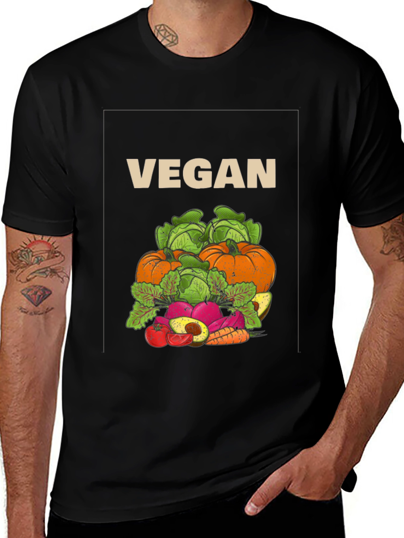 Vegan Vegetable Graphic T-Shirt