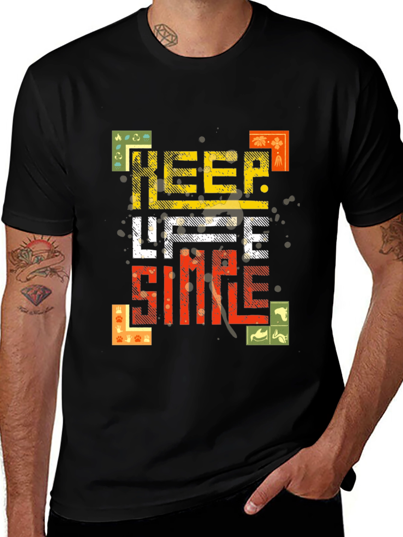 Variant 16 of Keep Life Simple Black Graphic Tee