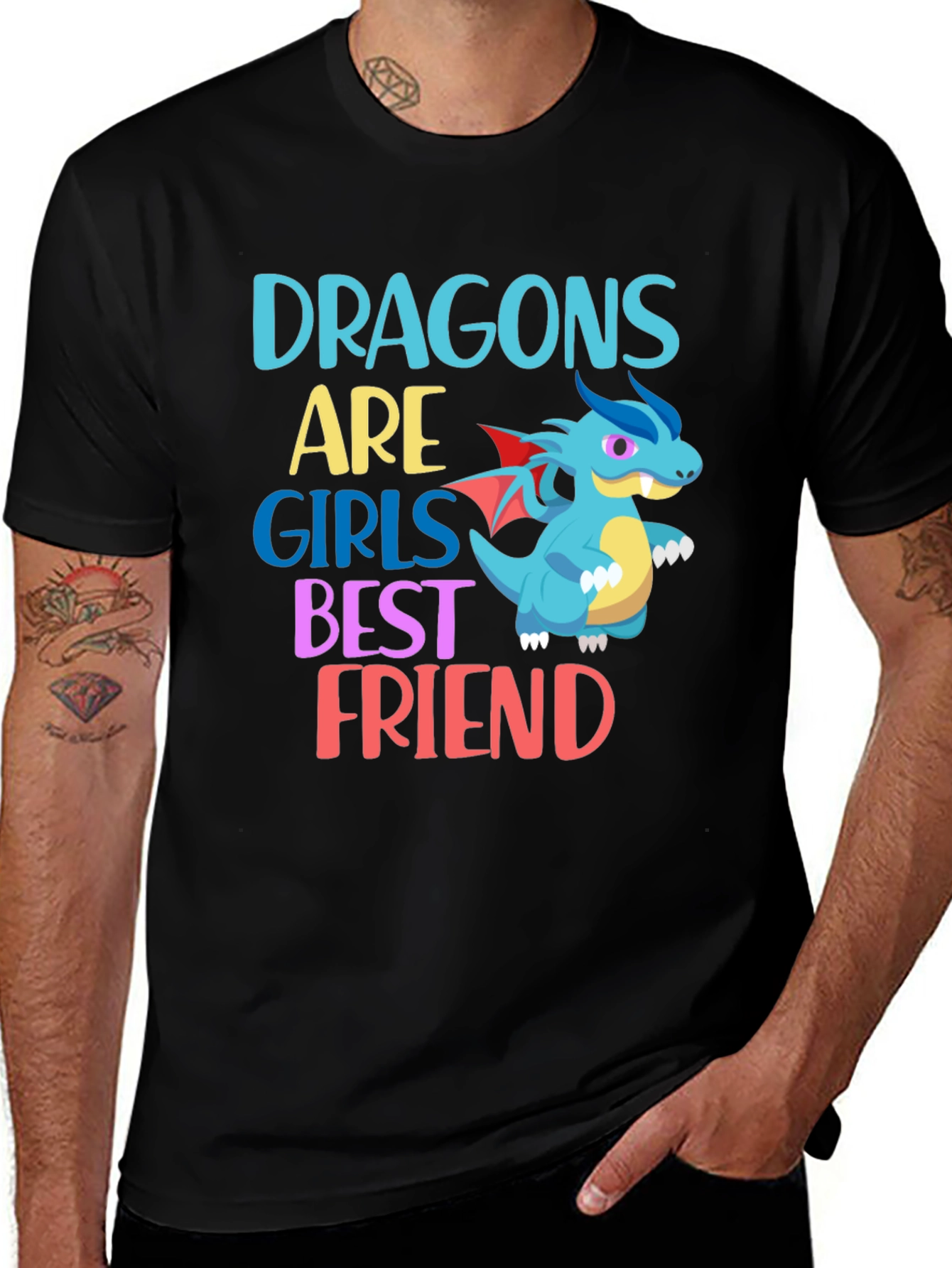 Variant 20 of Girls Best Friend Dragon Graphic Tee