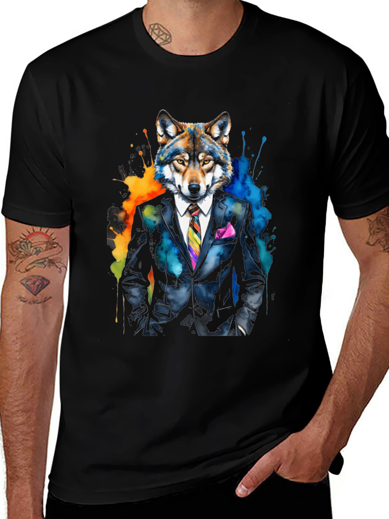 Wolf in Suit Graphic Tee