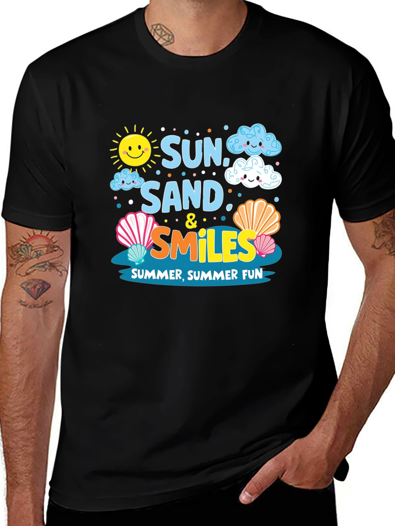 Variant 30 of Sun Sand Smiles Summer Fun T-Shirt