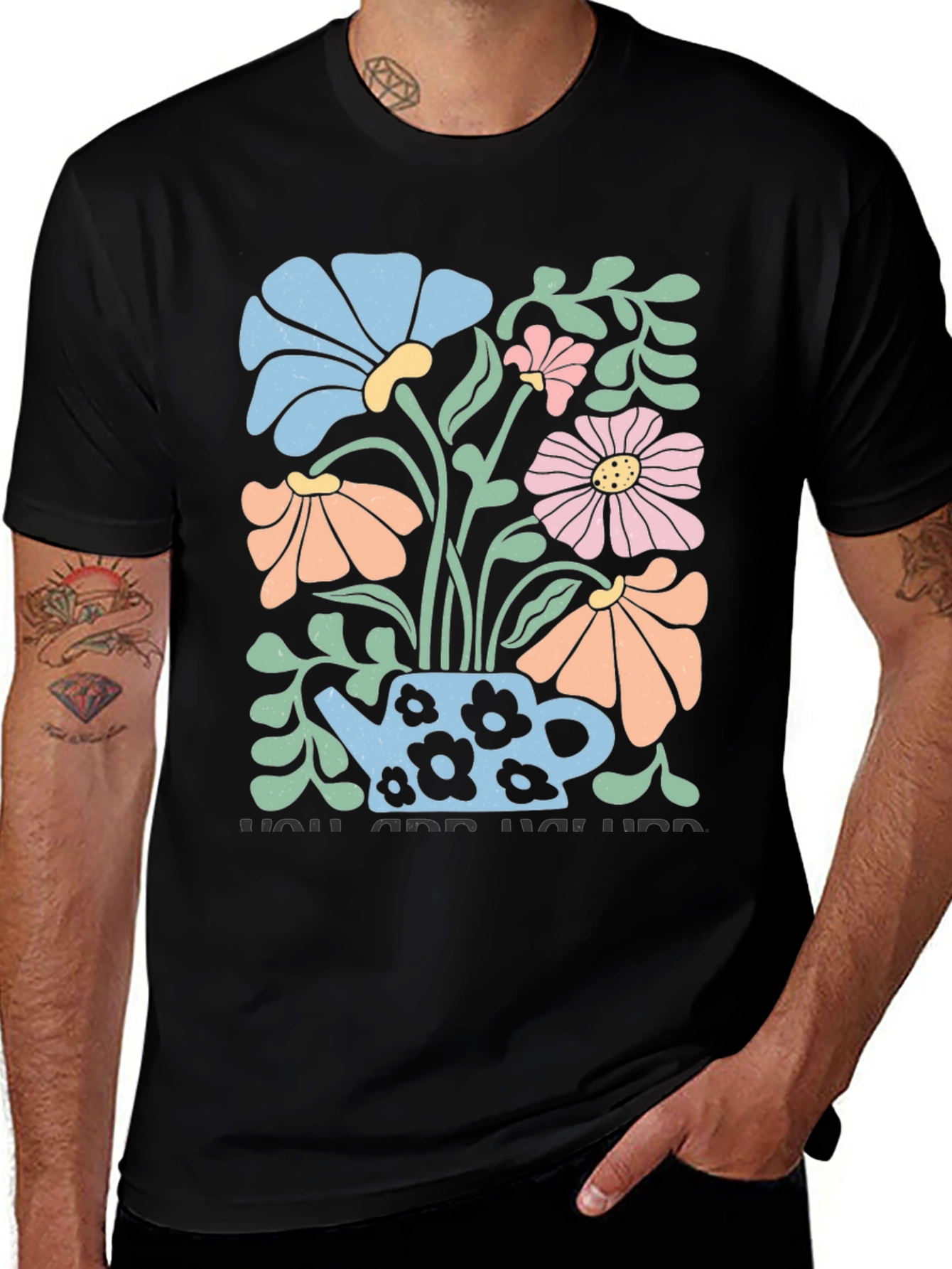 Variant 28 of Floral Watering Can Graphic Tee