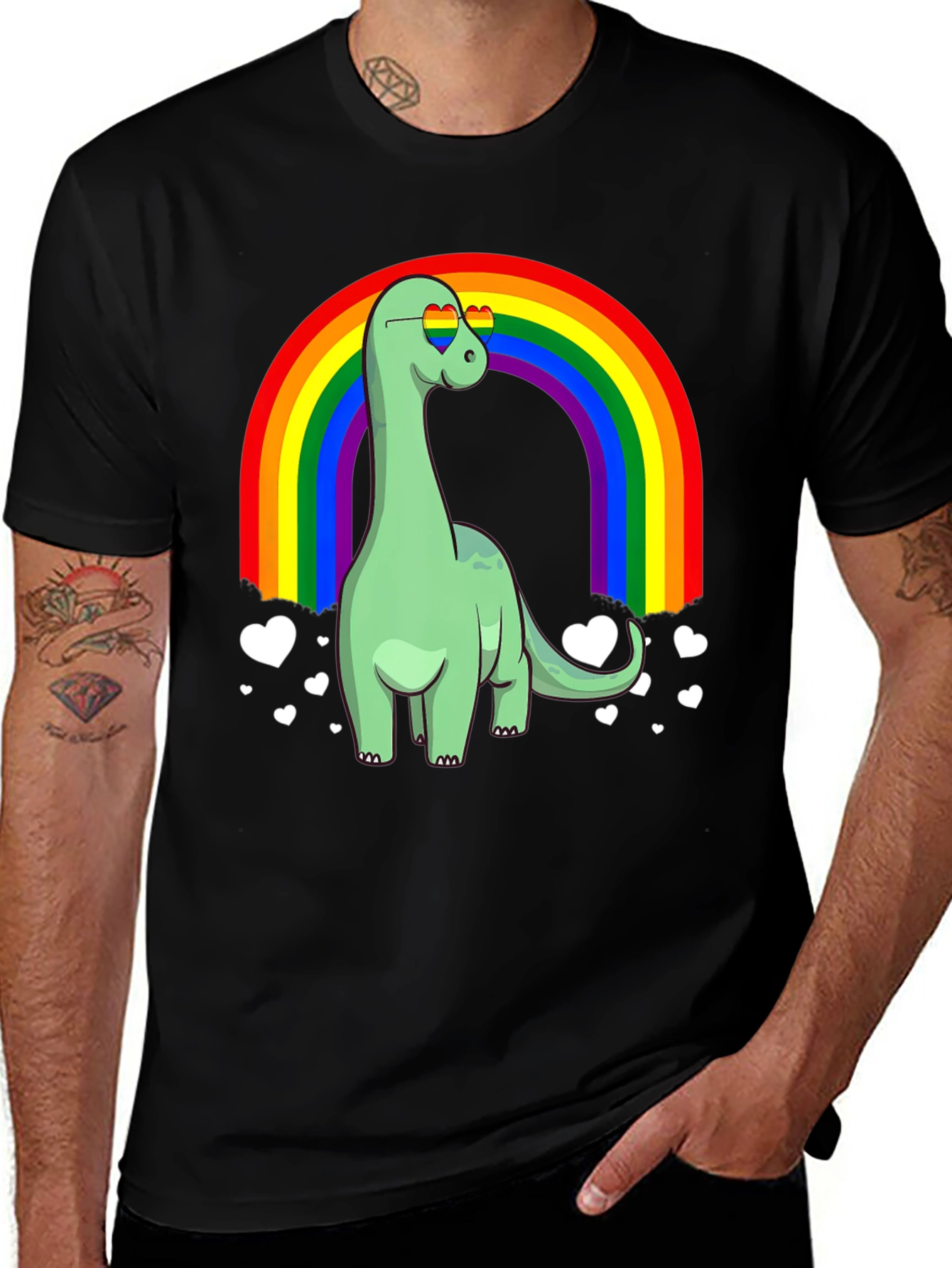 Dino Rainbow Pride T-Shirt
