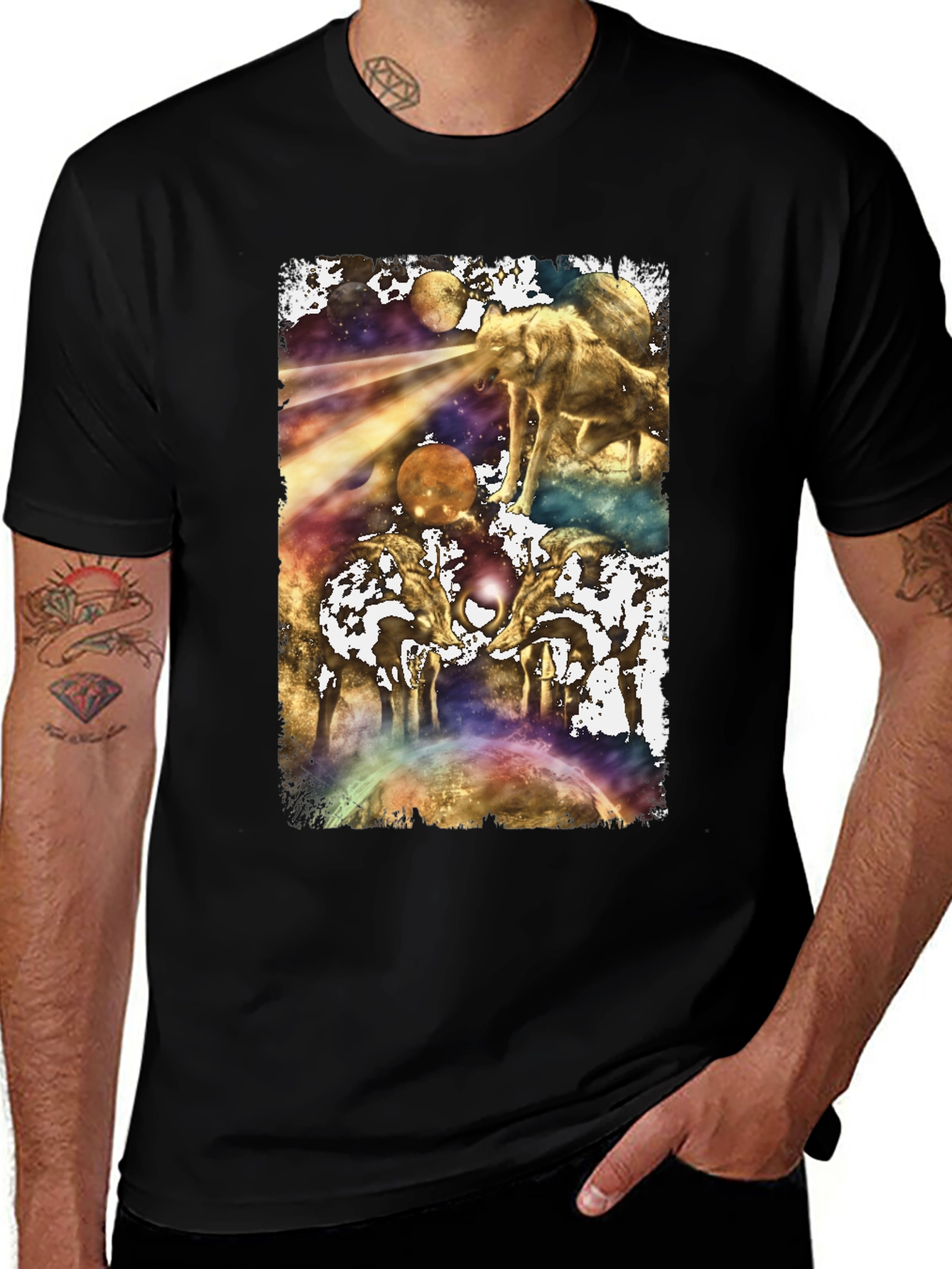 Cosmic Wolves Graphic Tee