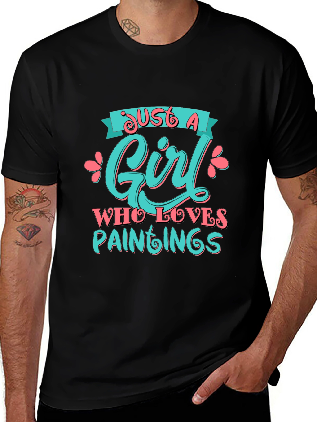 Variant 7 of Just A Girl Who Loves Paintings T-Shirt