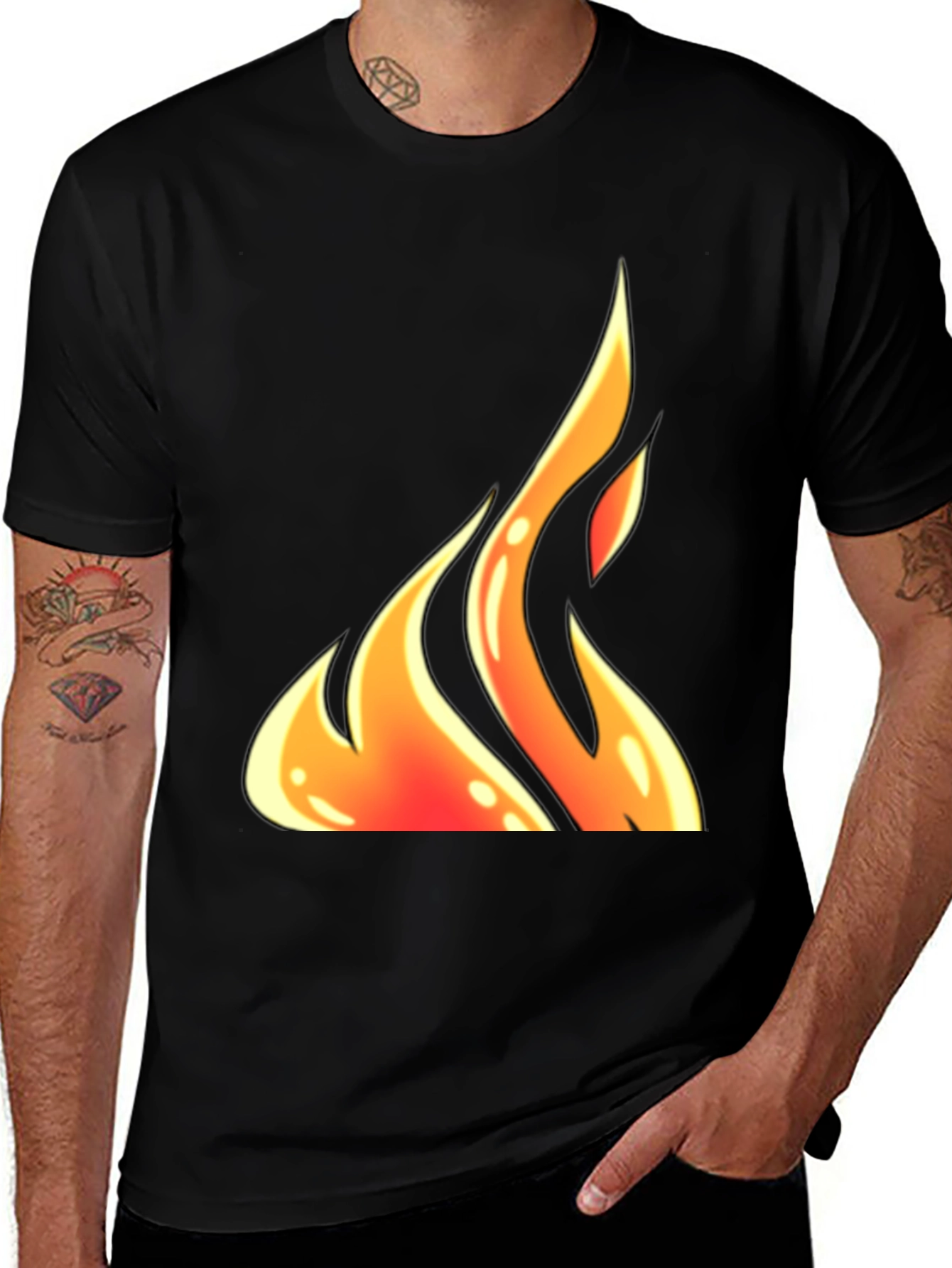 Variant 30 of Fiery Flame Graphic T-Shirt - Bold Statement Tee