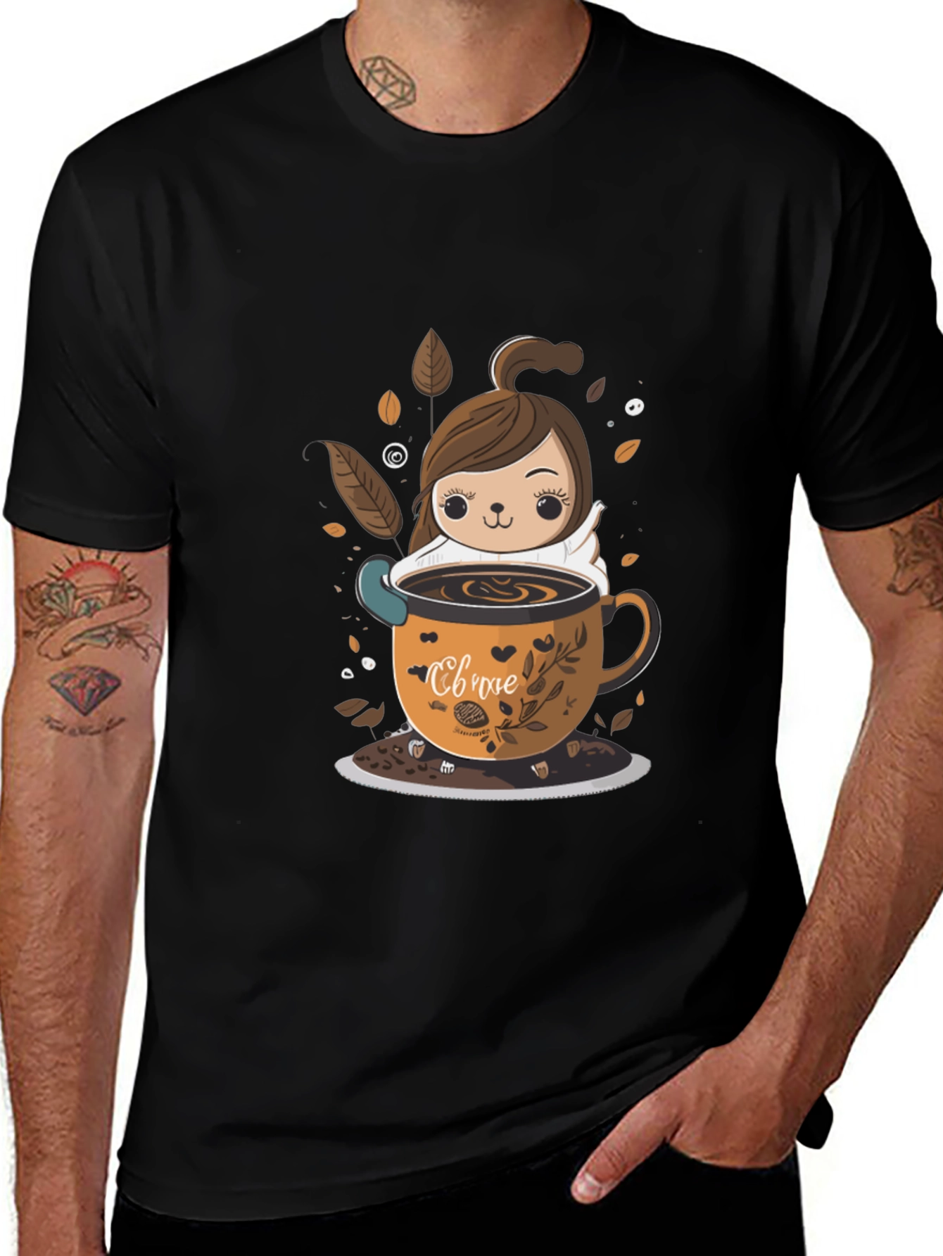 Variant 8 of Cute Cartoon Coffee Lover T-Shirt