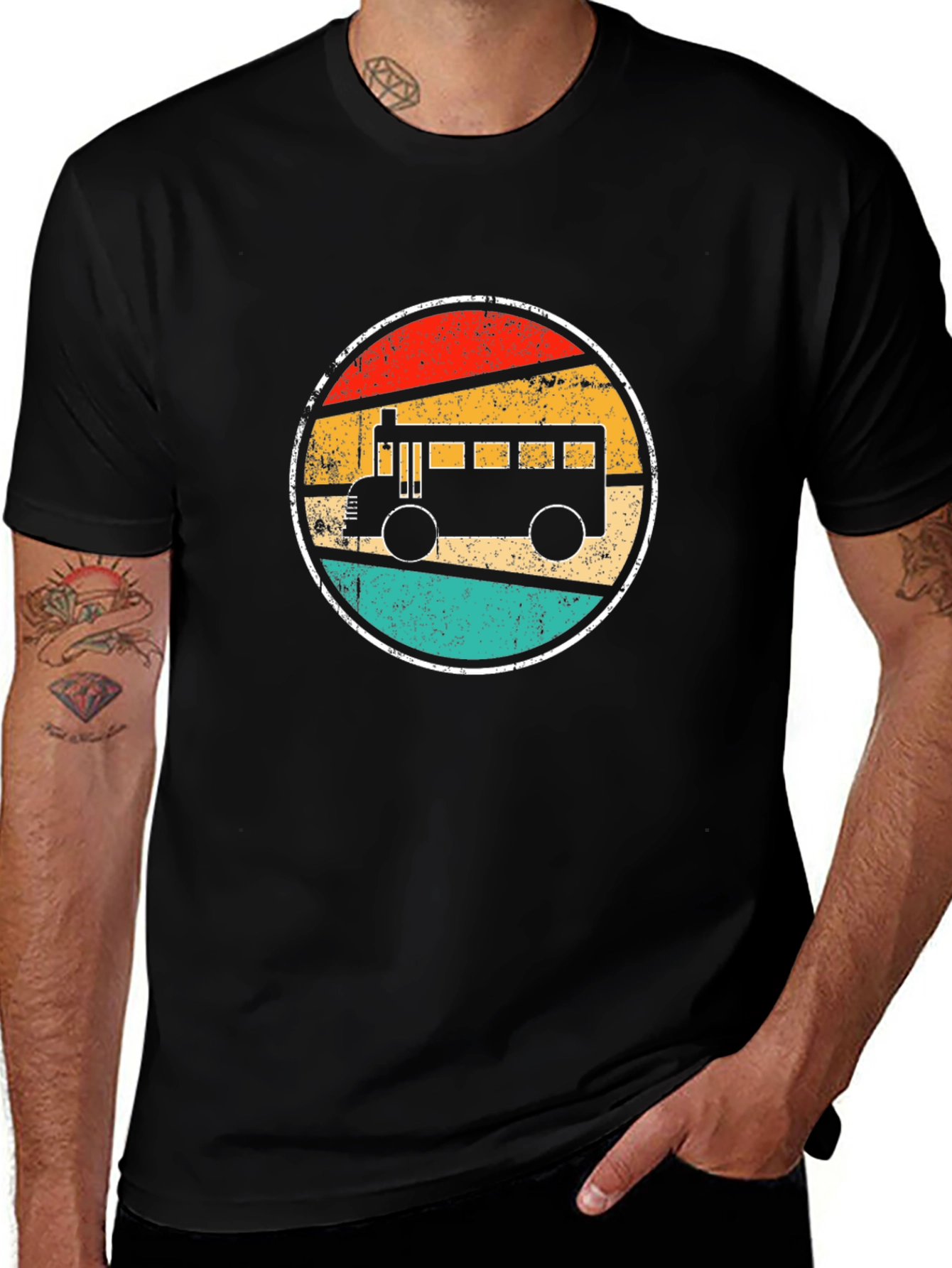 Variant 22 of Retro Bus Graphic T-Shirt - Vintage Style Tee