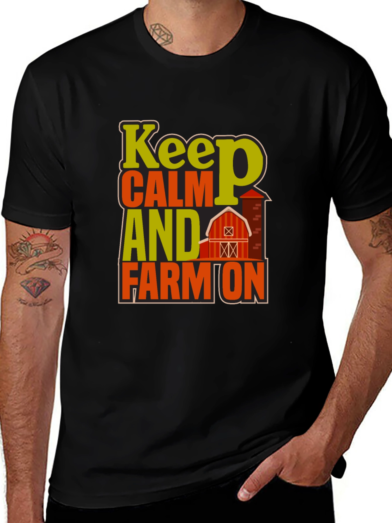 Variant 20 of Keep Calm and Farm On Graphic Tee
