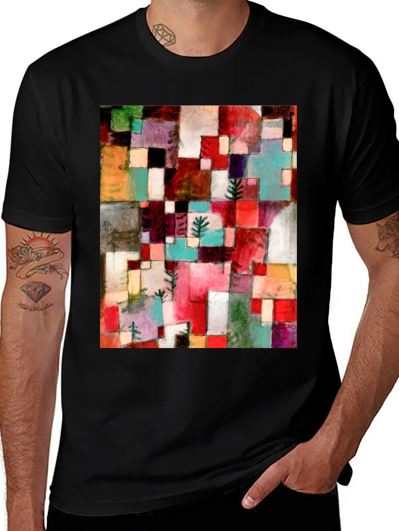 Variant 14 of Abstract Art T-Shirt: Geometric Design