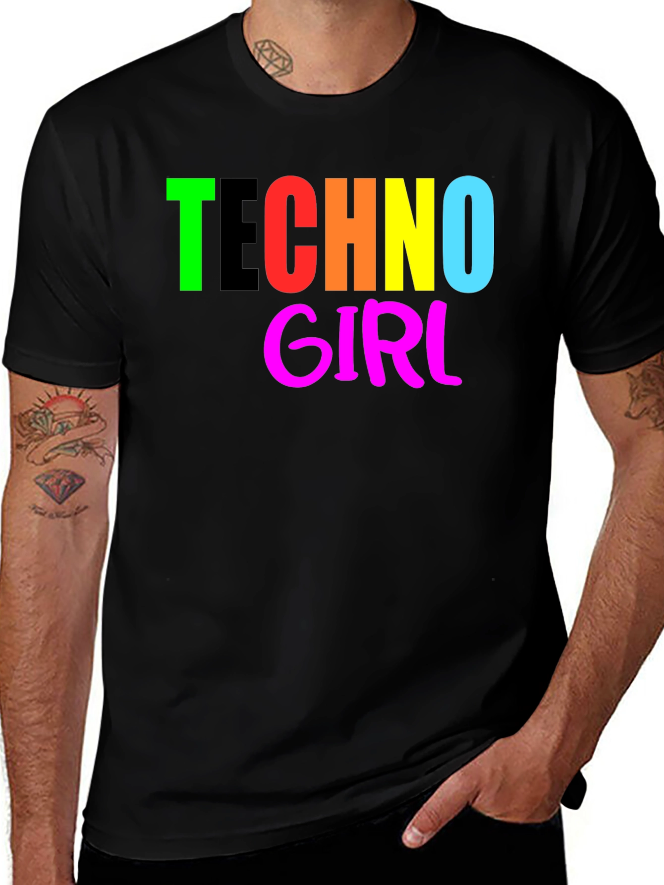 Variant 28 of Techno Girl T-Shirt - Bold Graphic Tee