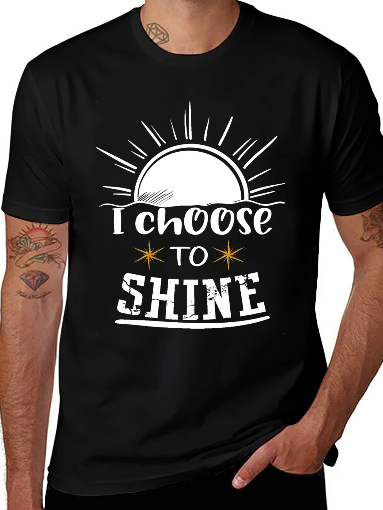 Variant 11 of I Choose To Shine Graphic T-Shirt - Inspiring Tee