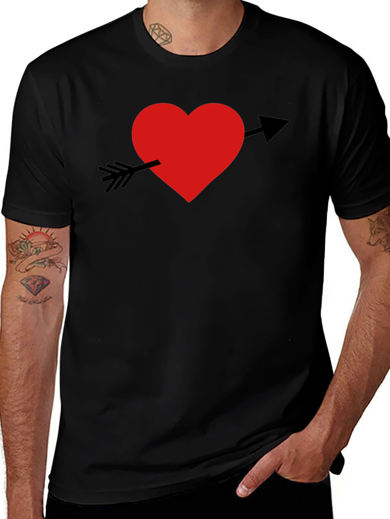 Variant 15 of Heart Arrow Graphic Tee - Stylish & Comfortable
