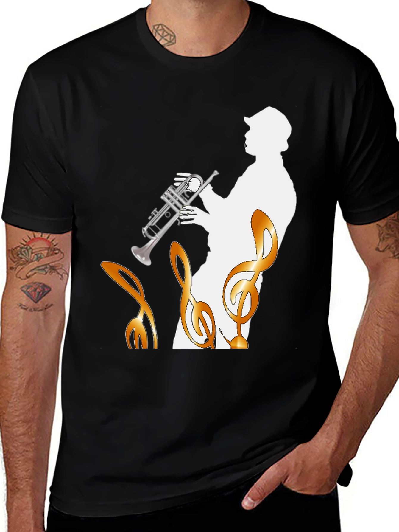 Variant 23 of Jazz Trumpet Player Graphic T-Shirt