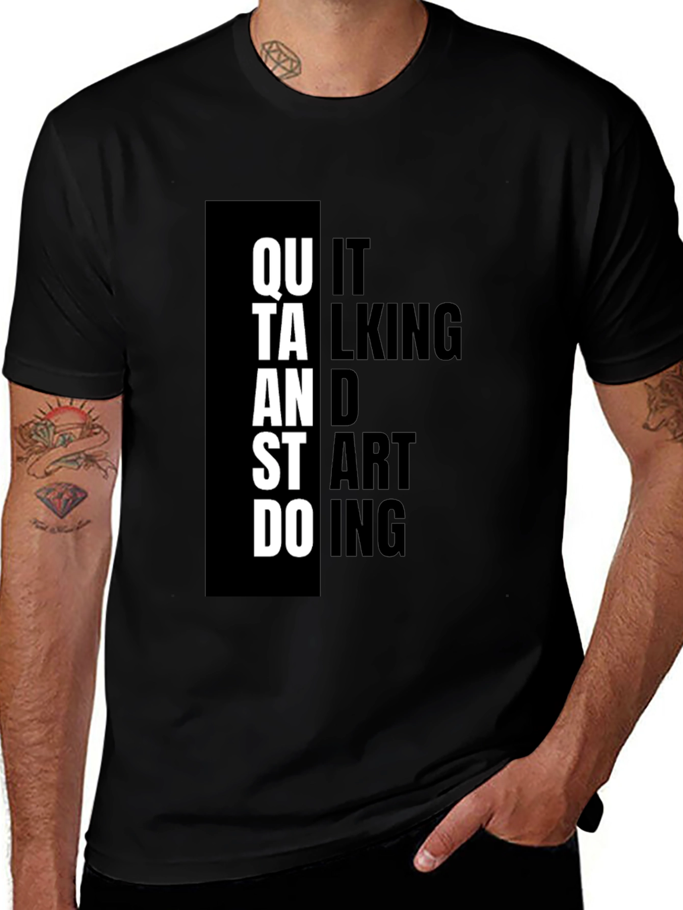 Variant 23 of Motivational T-Shirt - Quit Talking and Start Doing