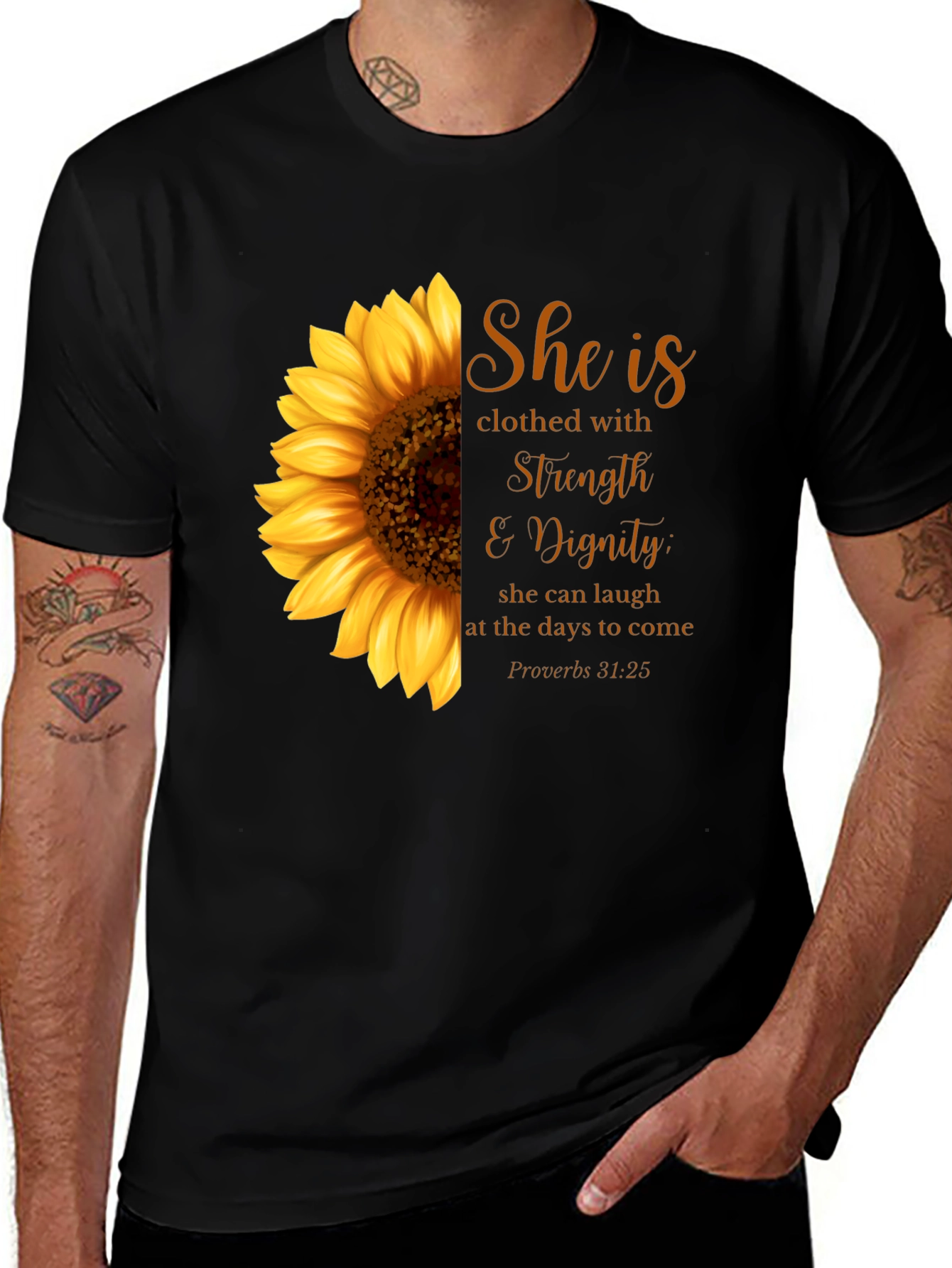 Variant 30 of Sunflower Strength & Dignity Graphic T-Shirt