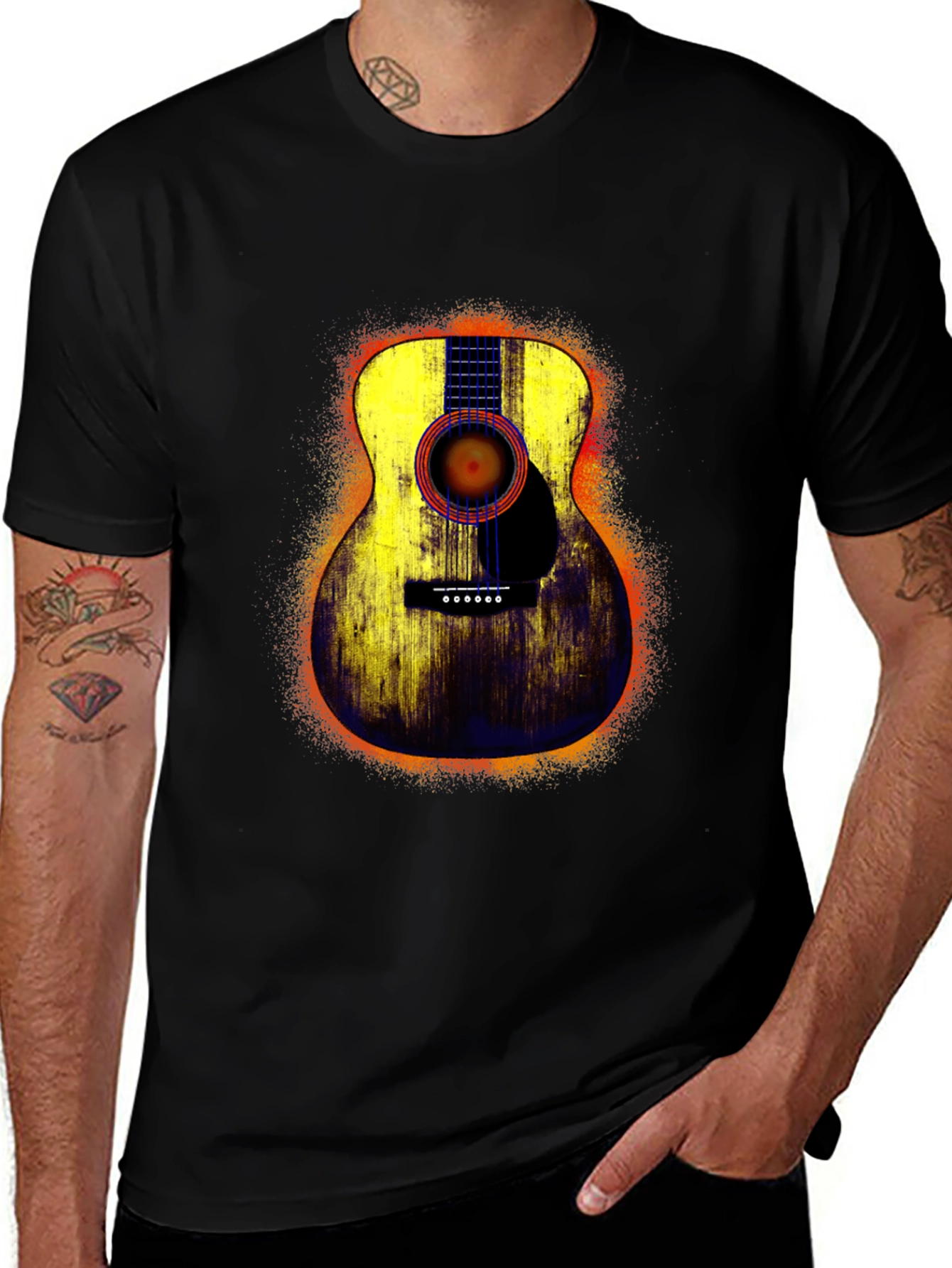 Variant 9 of Guitar Graphic Tee - Rocker Style