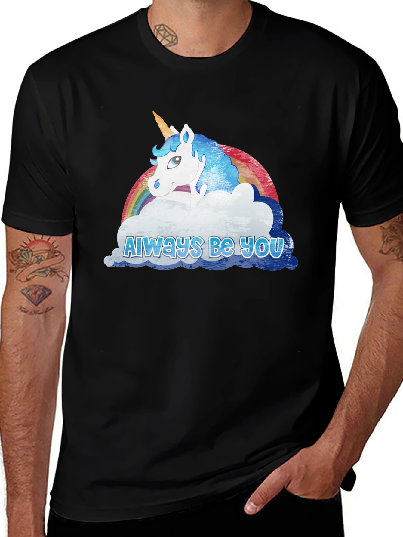 Unicorn Cloud Graphic T-Shirt - Always Be You!