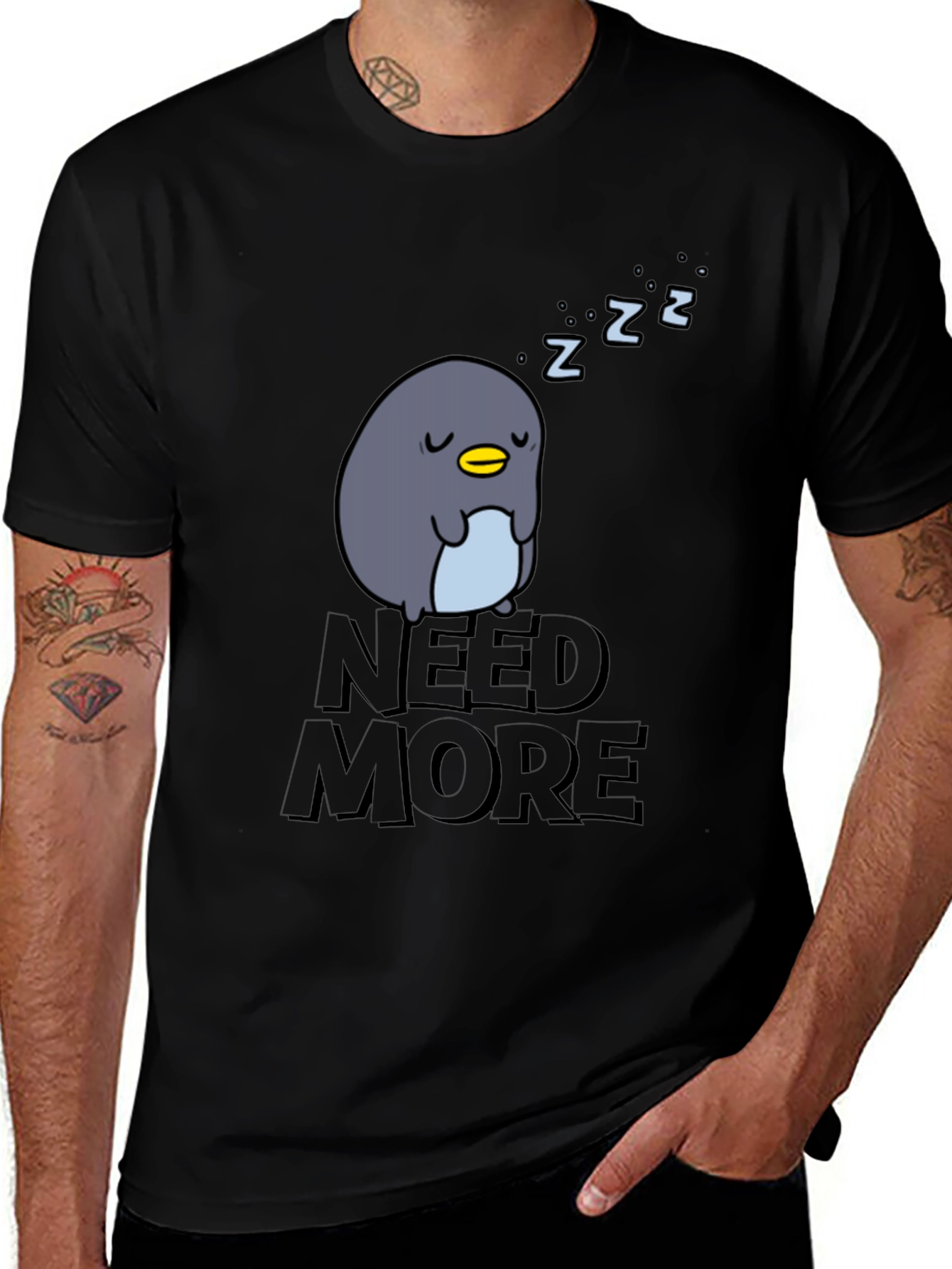 Variant 15 of Need More Sleep Penguin T-Shirt