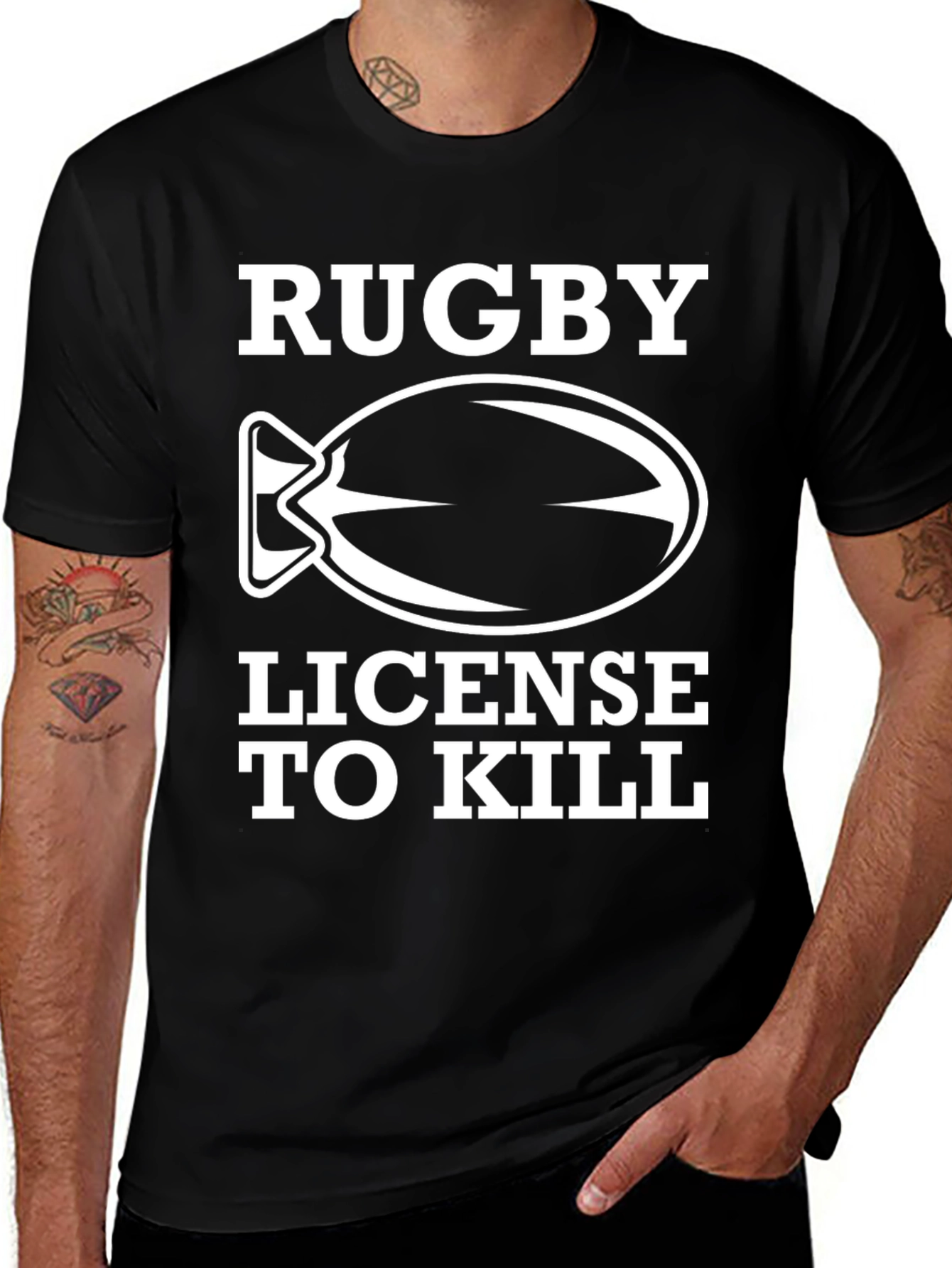 Variant 14 of Rugby License to Kill Graphic Tee