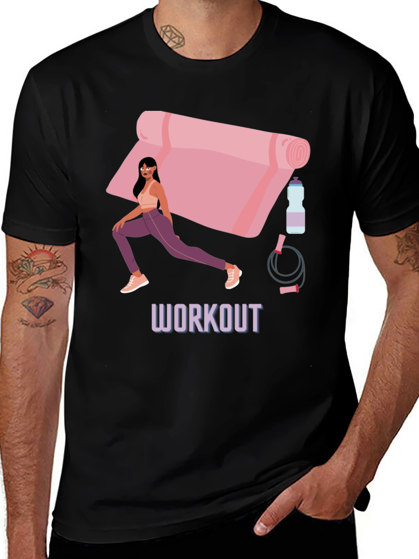 Variant 21 of Workout Graphic T-Shirt - Fitness Apparel