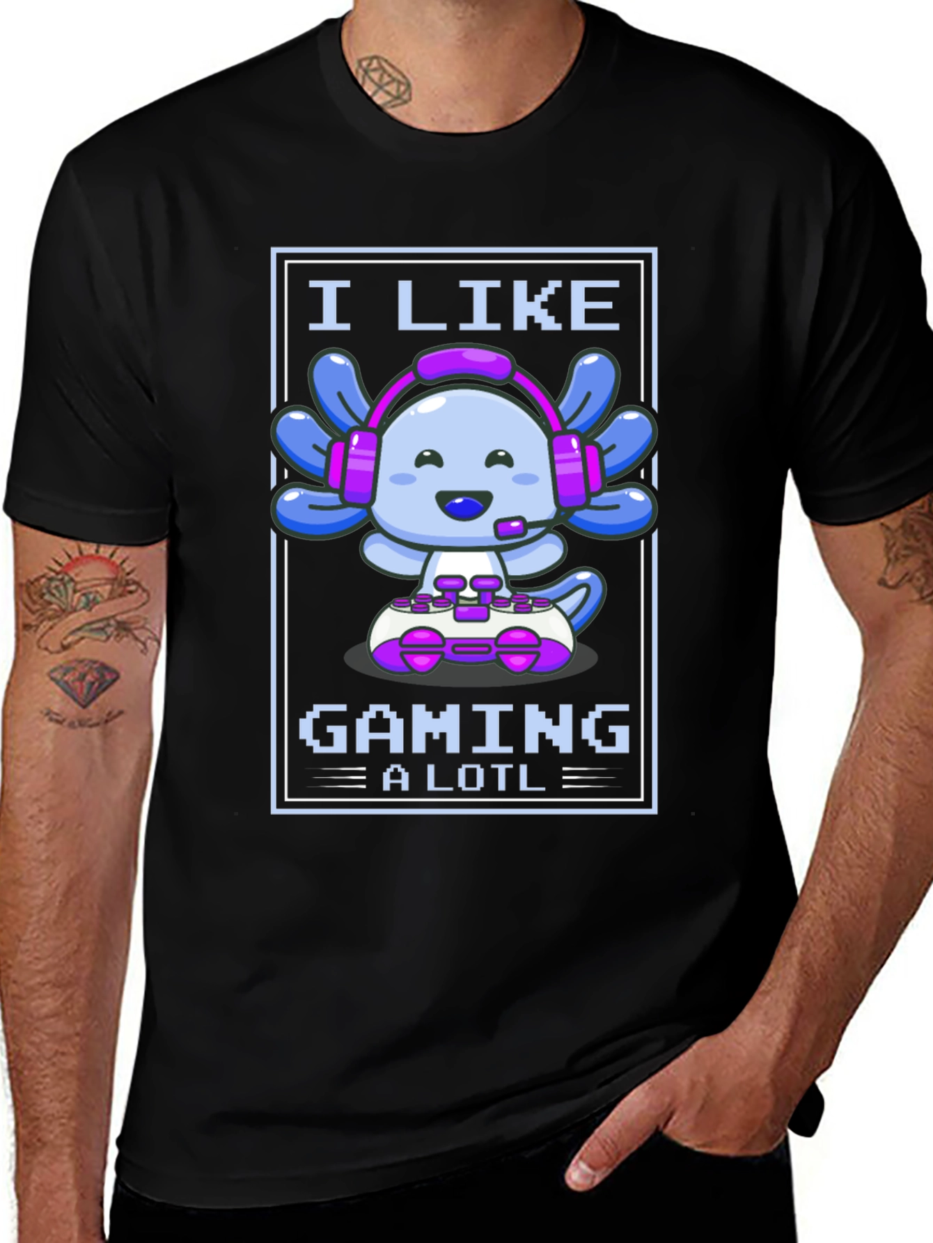 I Like Gaming a Lotl - Axolotl Gamer T-Shirt