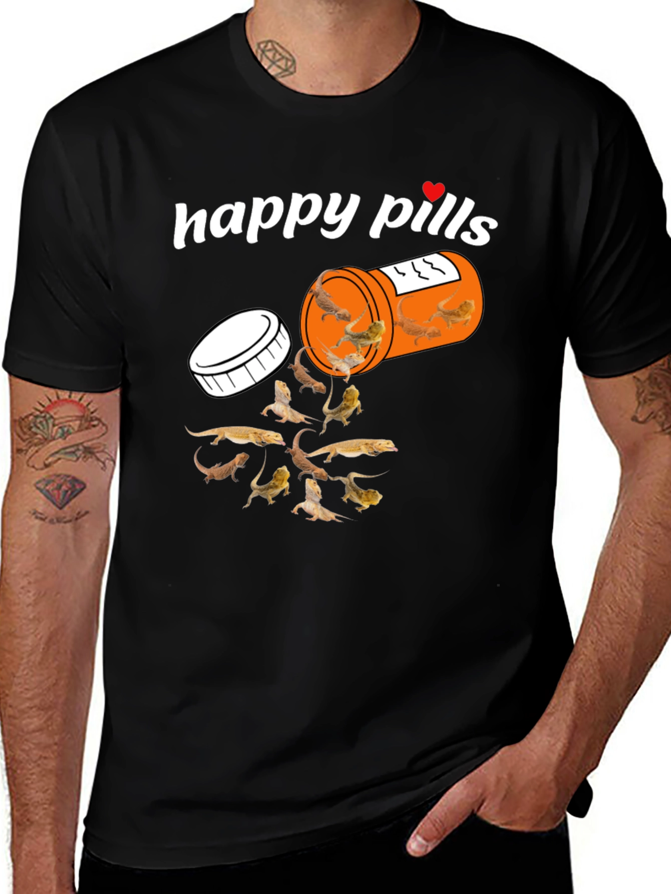 Variant 29 of Happy Pills Bearded Dragon T-Shirt