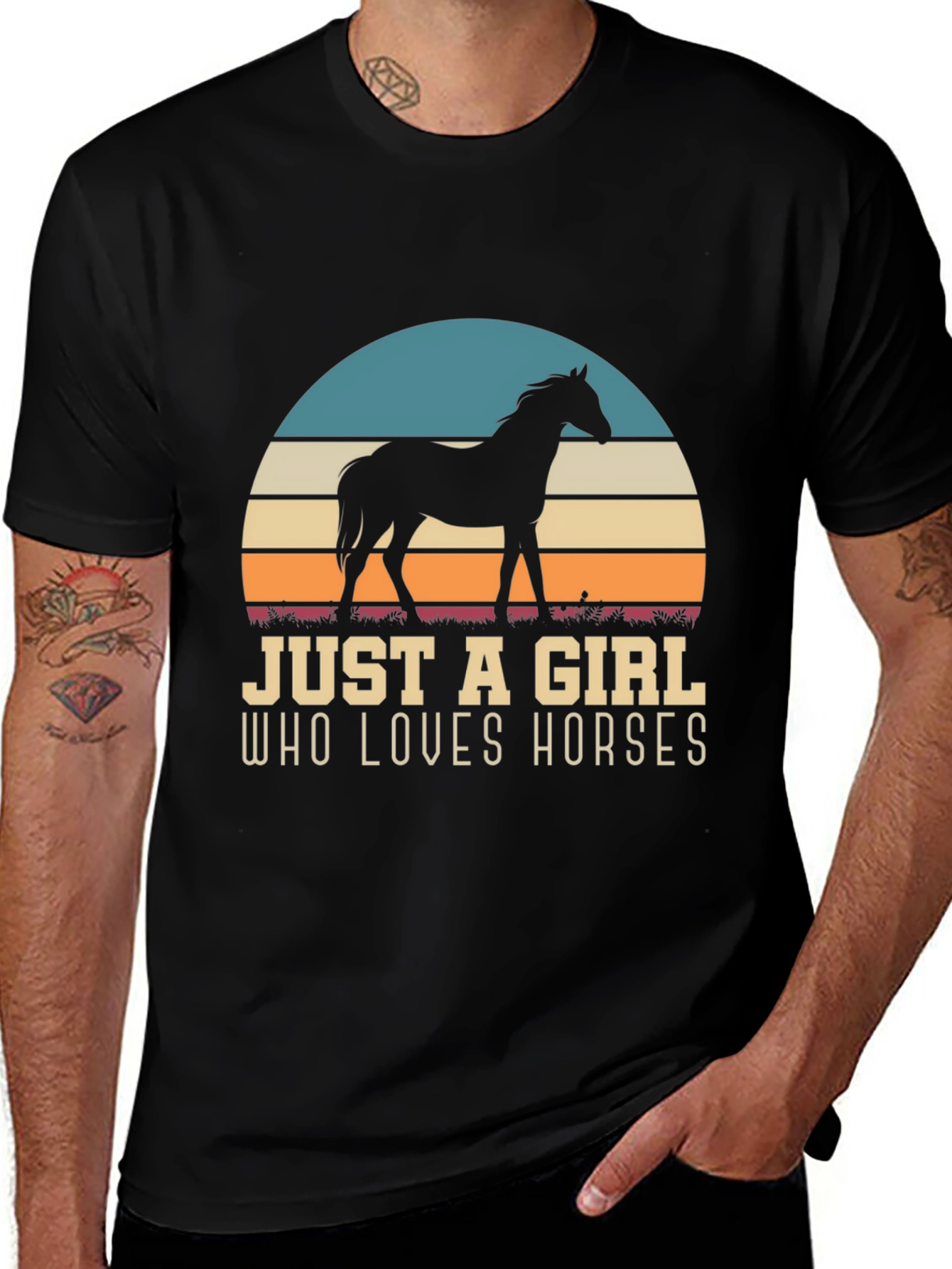Variant 10 of Just A Girl Who Loves Horses Graphic Tee