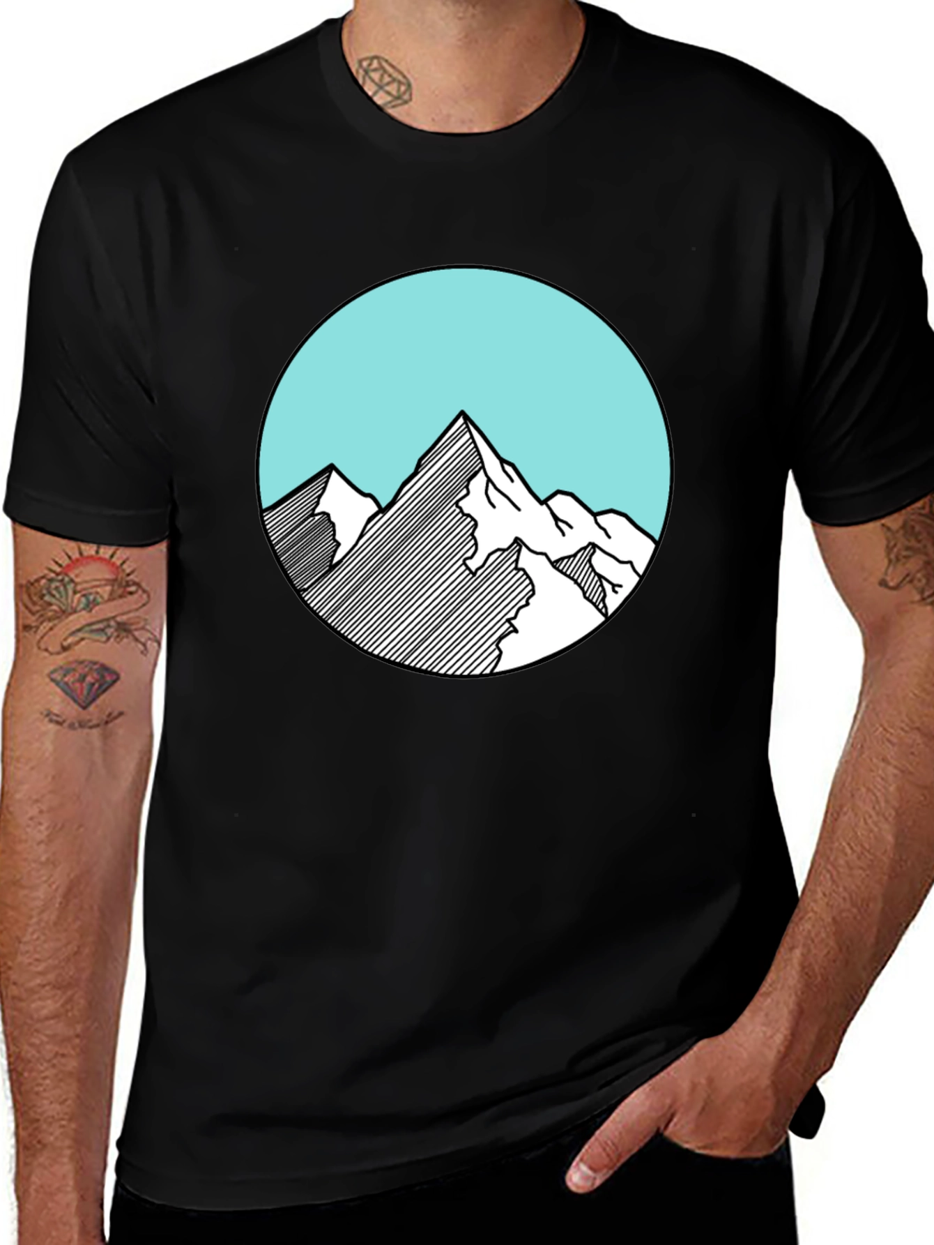 Mountain Graphic Black Tee