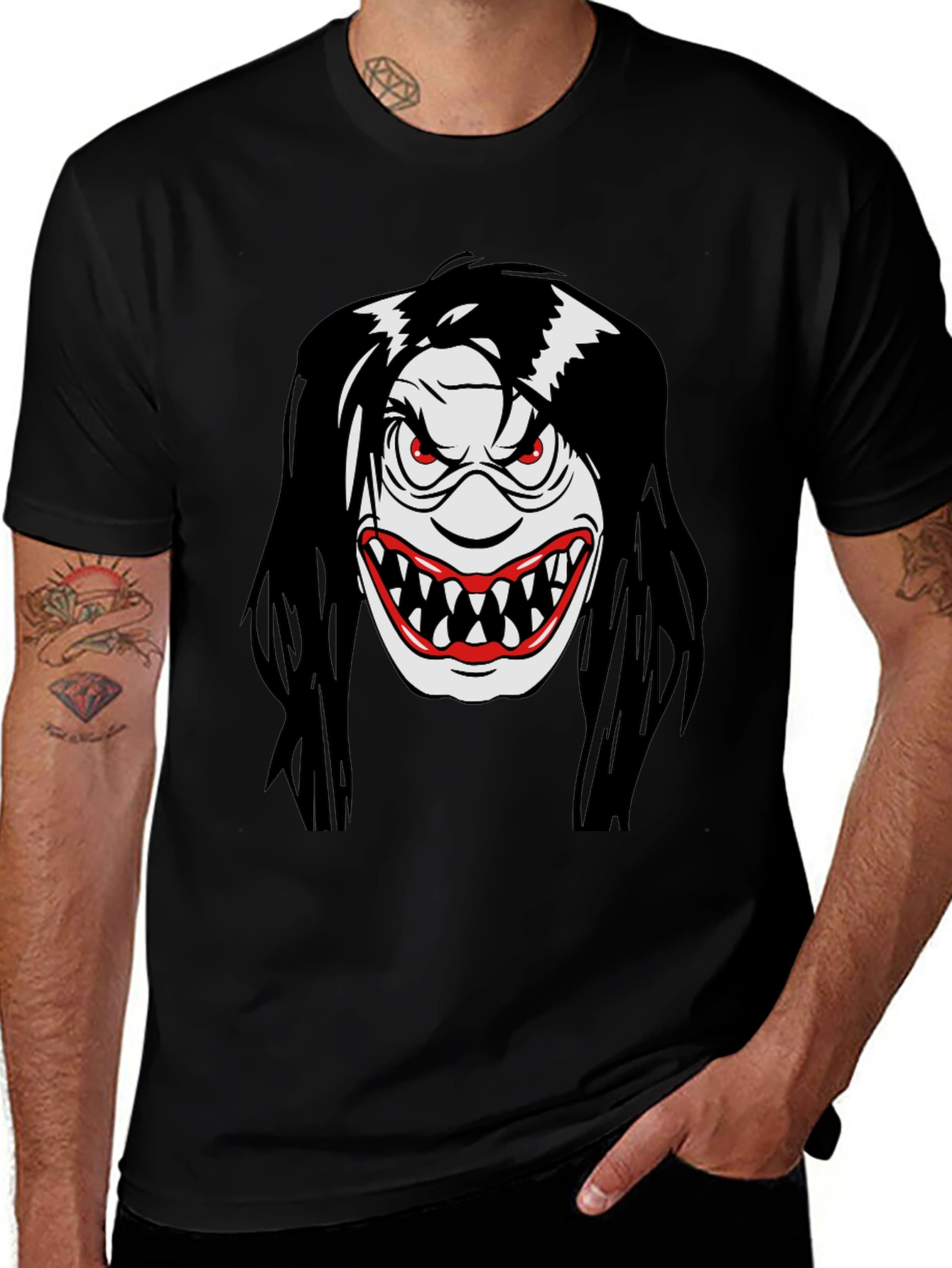 Variant 13 of Monster Graphic Black T-Shirt