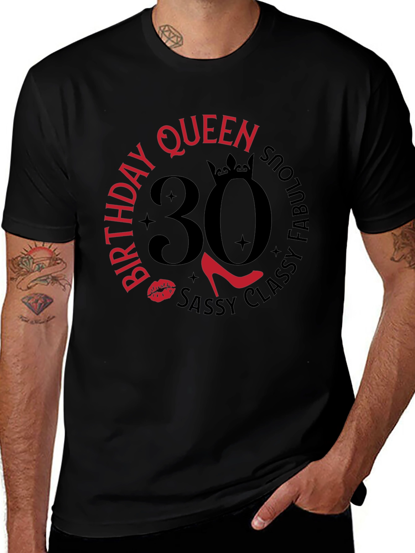 Variant 21 of Birthday Queen 30 T-Shirt: Sassy, Classy & Fabulous!