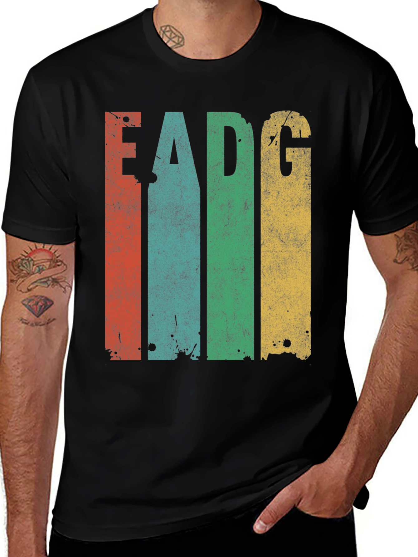 Variant 8 of Vintage Guitar String T-Shirt - EADG