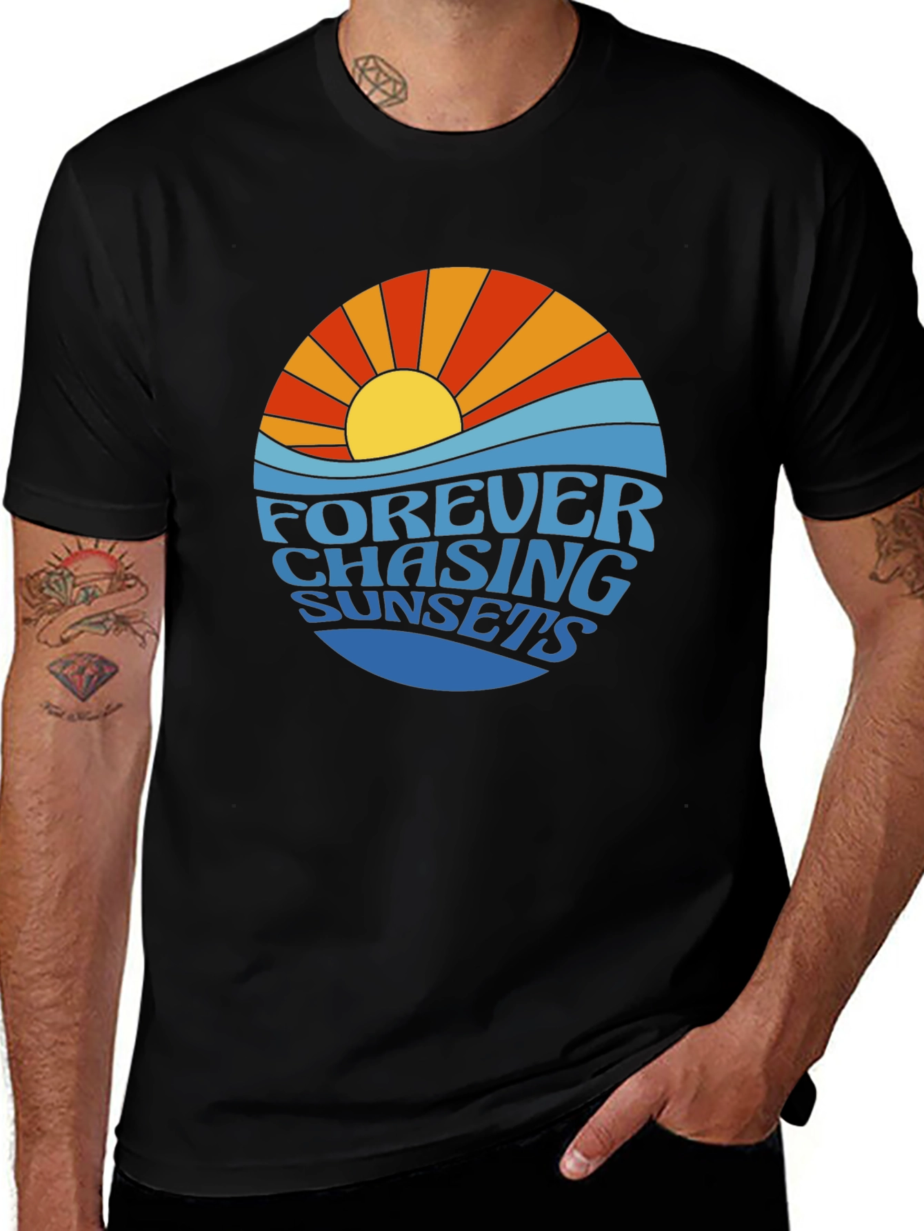 Variant 6 of Forever Chasing Sunsets Graphic Tee