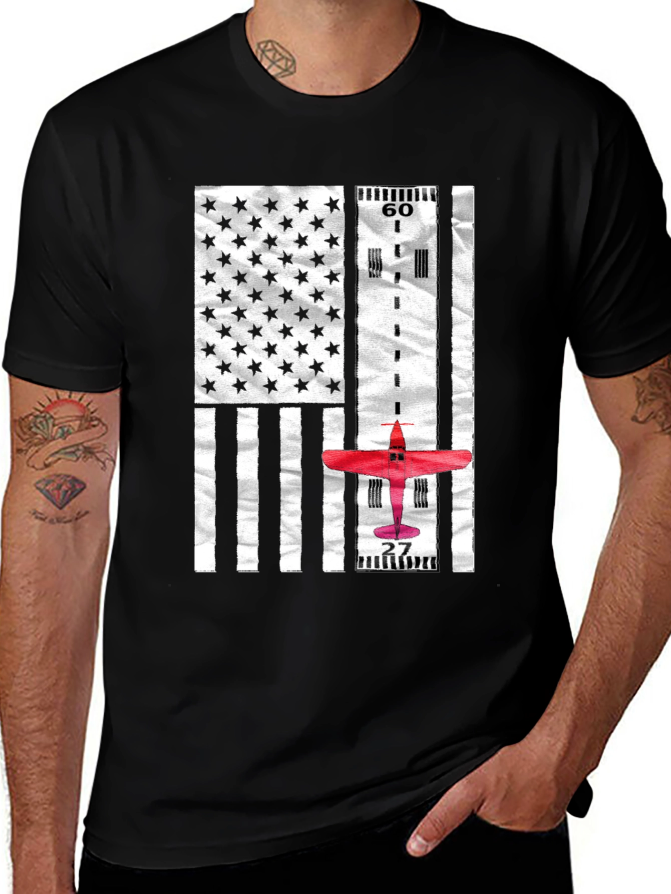 Variant 25 of Aviator American Flag Runway T-Shirt