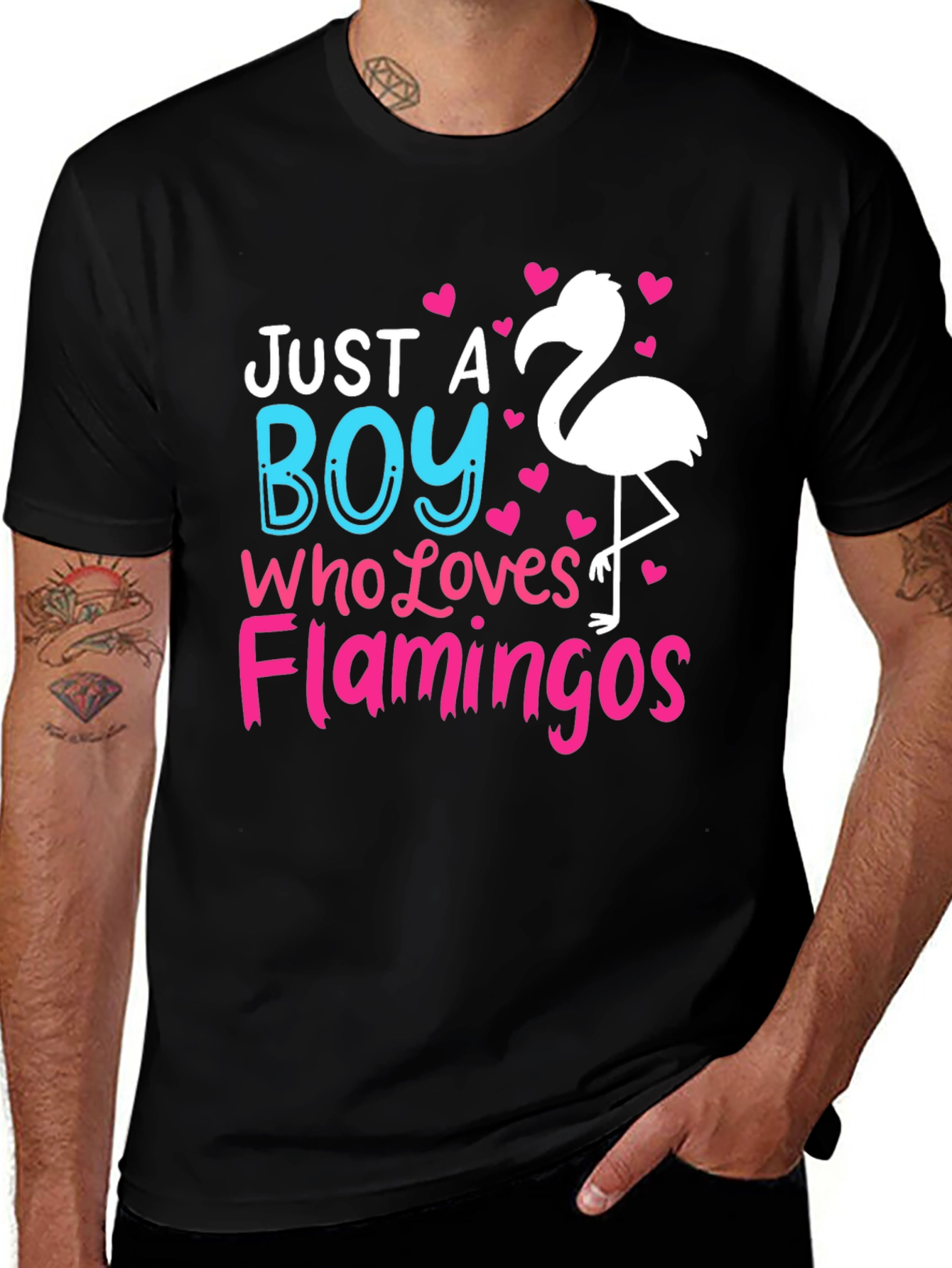 Variant 19 of Just A Boy Who Loves Flamingos T-Shirt