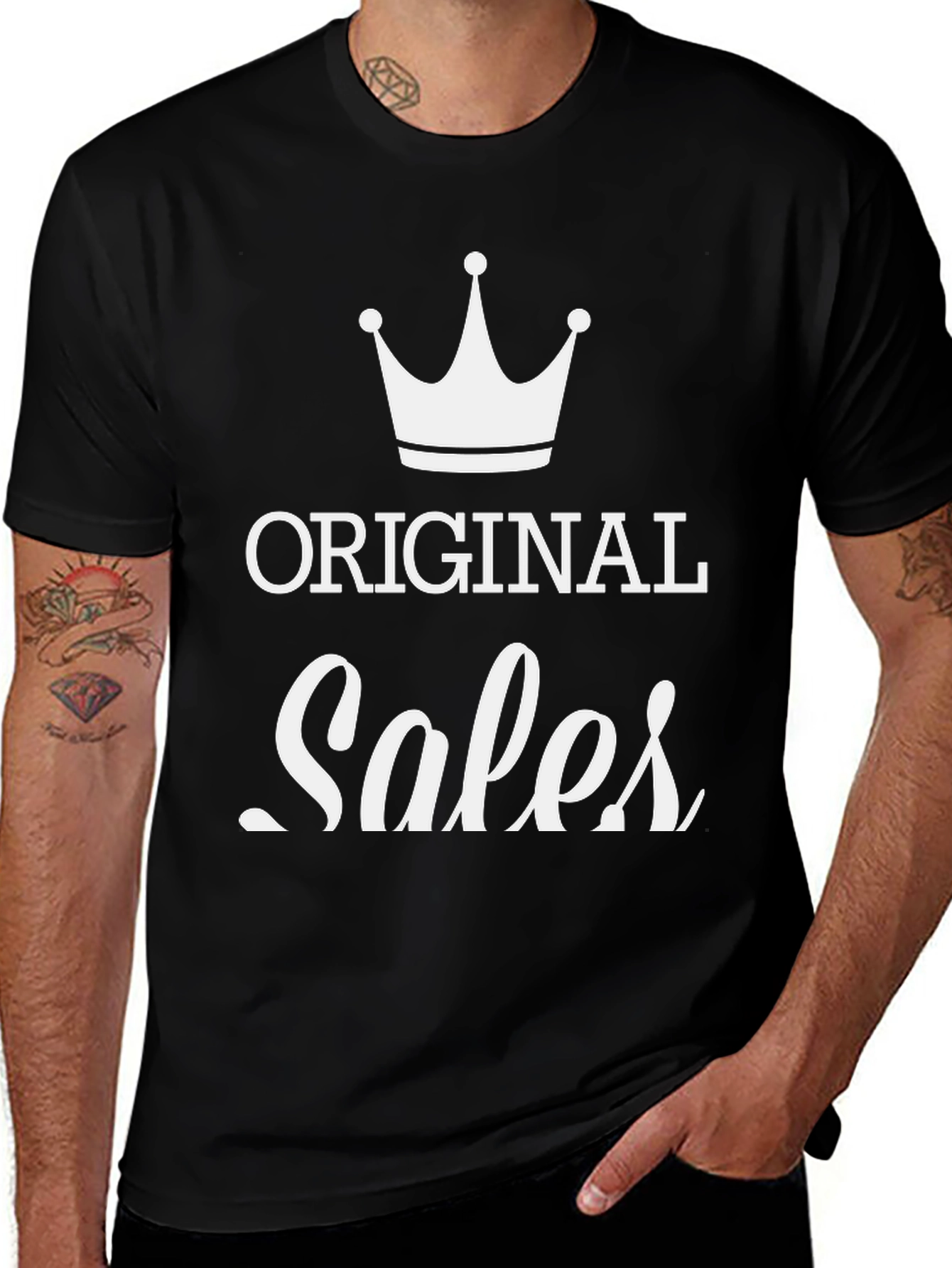 Original Sales T-Shirt - Black Cotton Blend