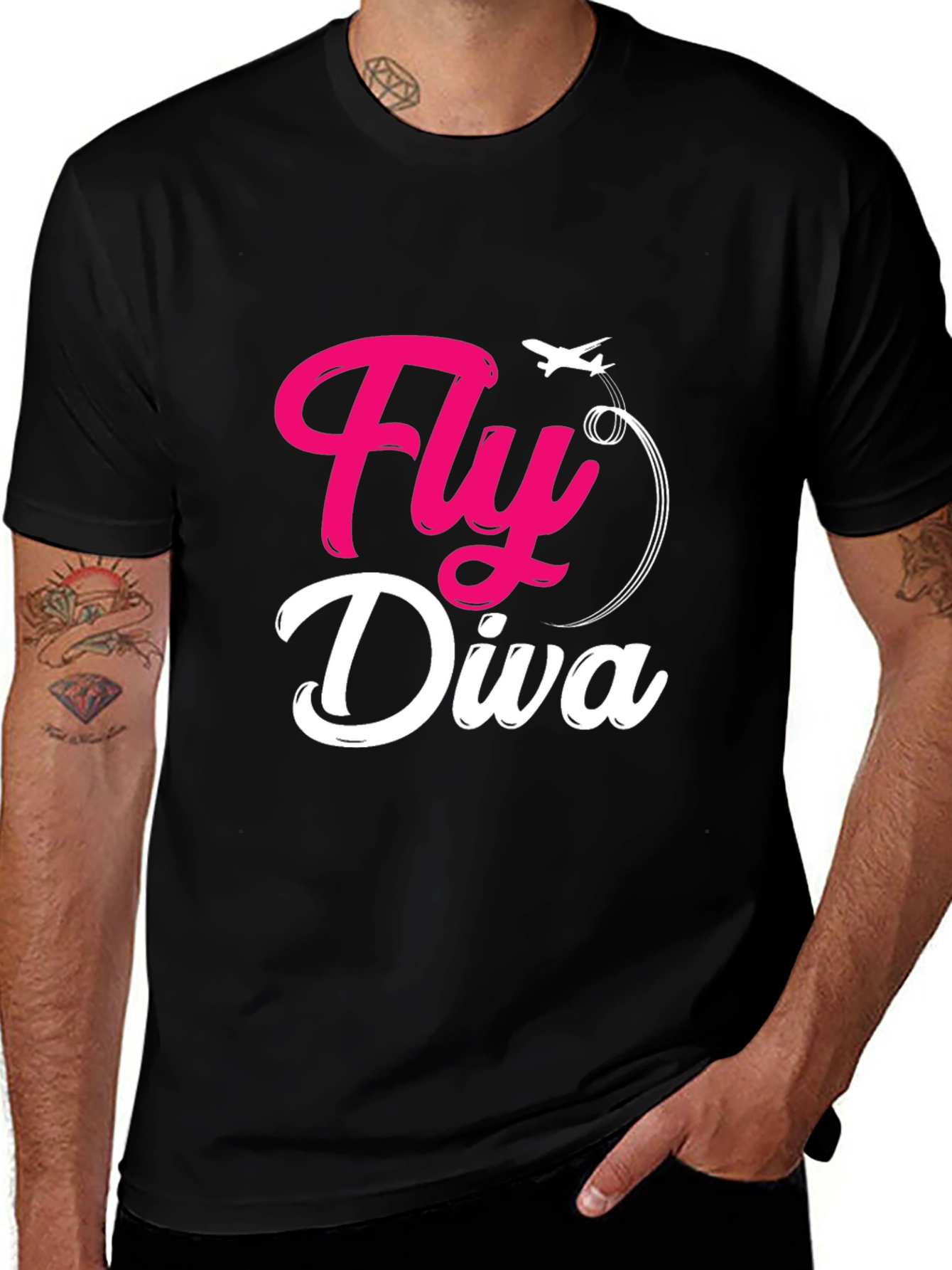 Variant 29 of Fly Diva Graphic Tee - Airplane Theme