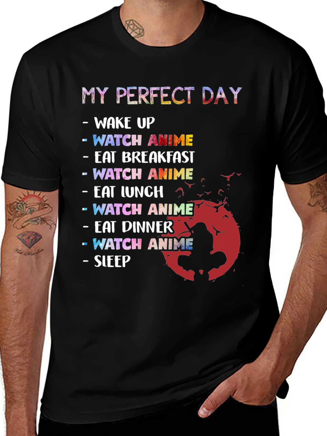 Variant 2 of Anime Lover's Perfect Day T-Shirt