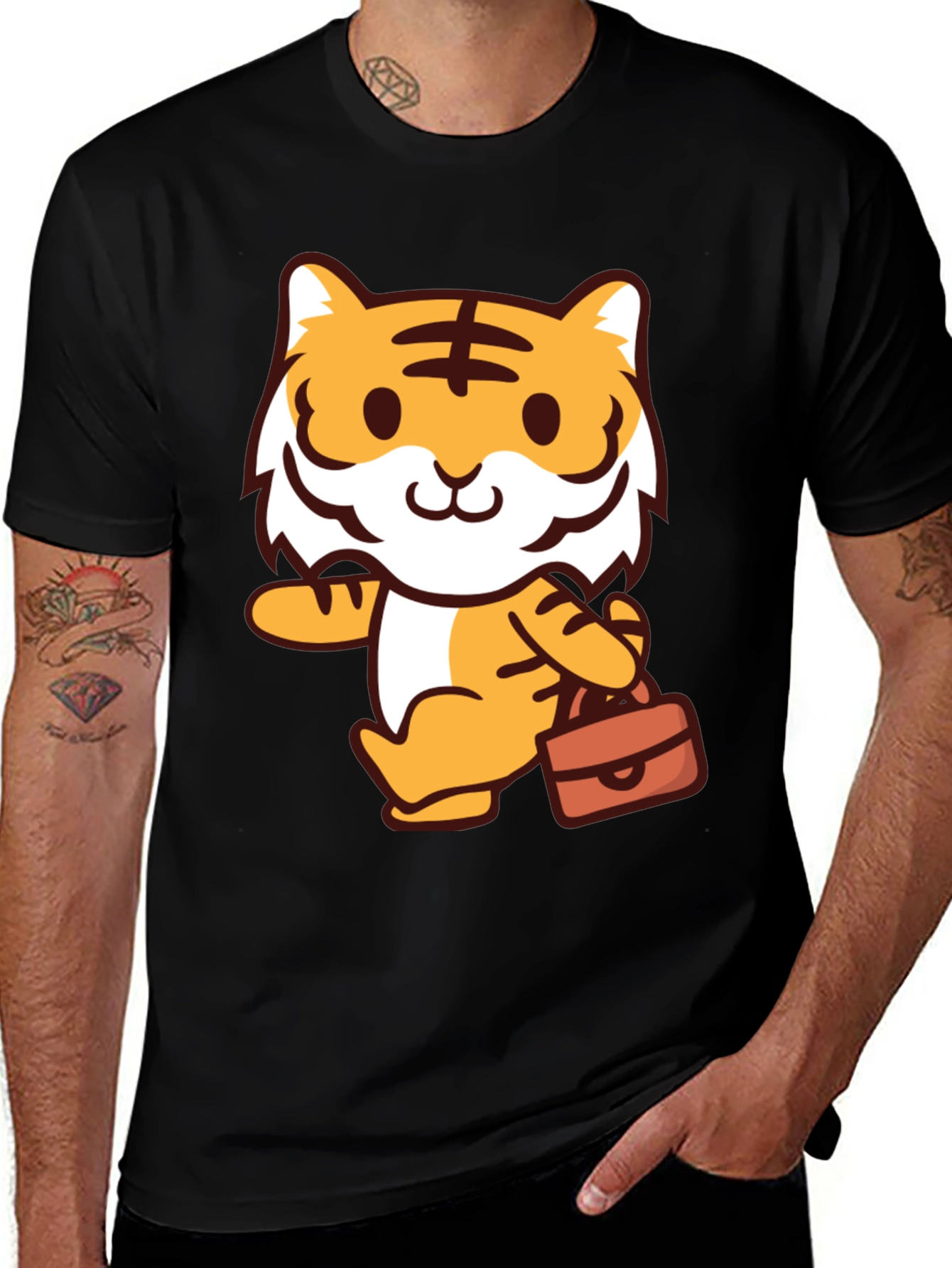 Variant 17 of Cute Tiger Graphic T-Shirt - Business Casual