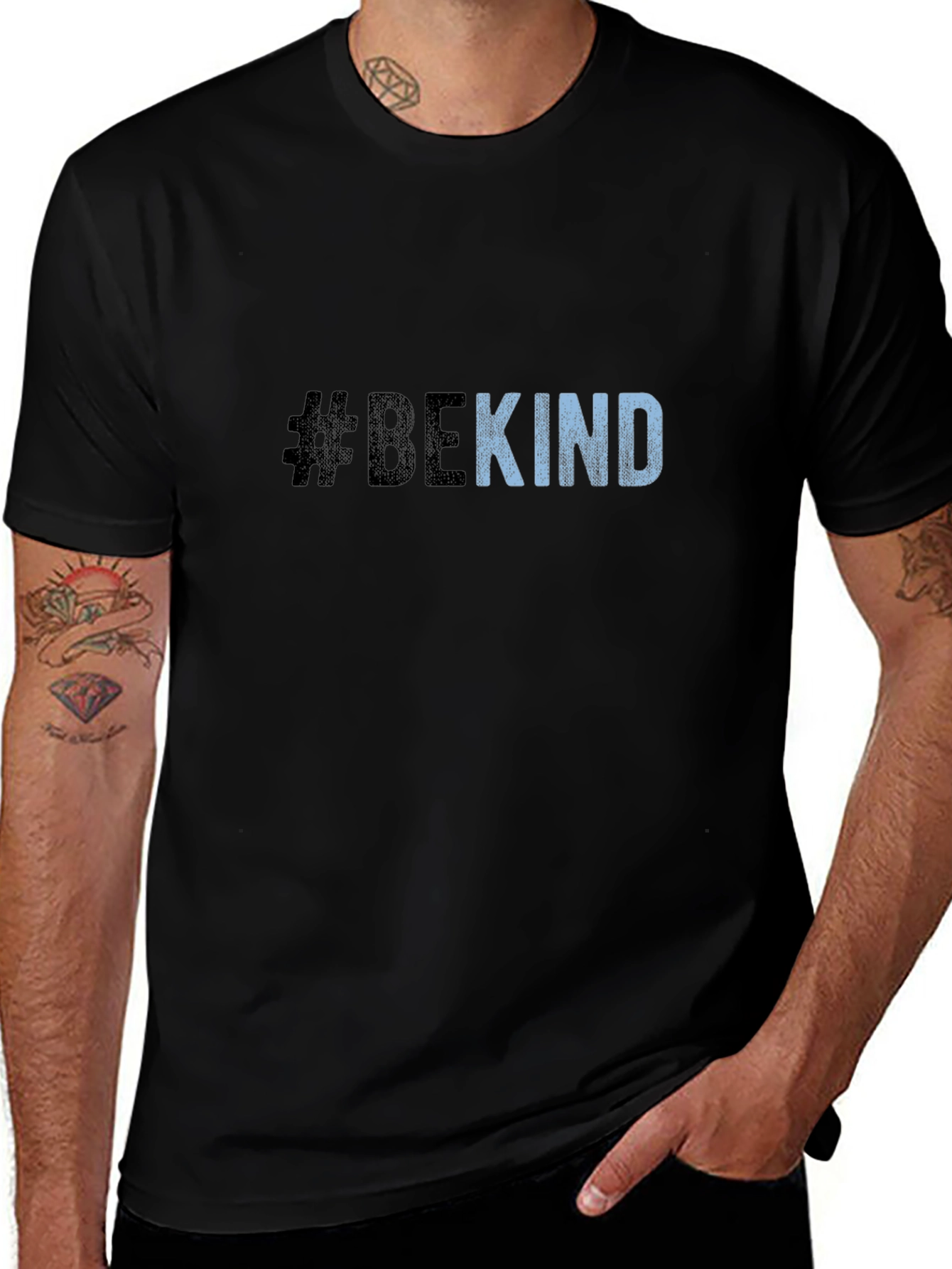 #BeKind Graphic Tee - Soft Black T-Shirt for Men