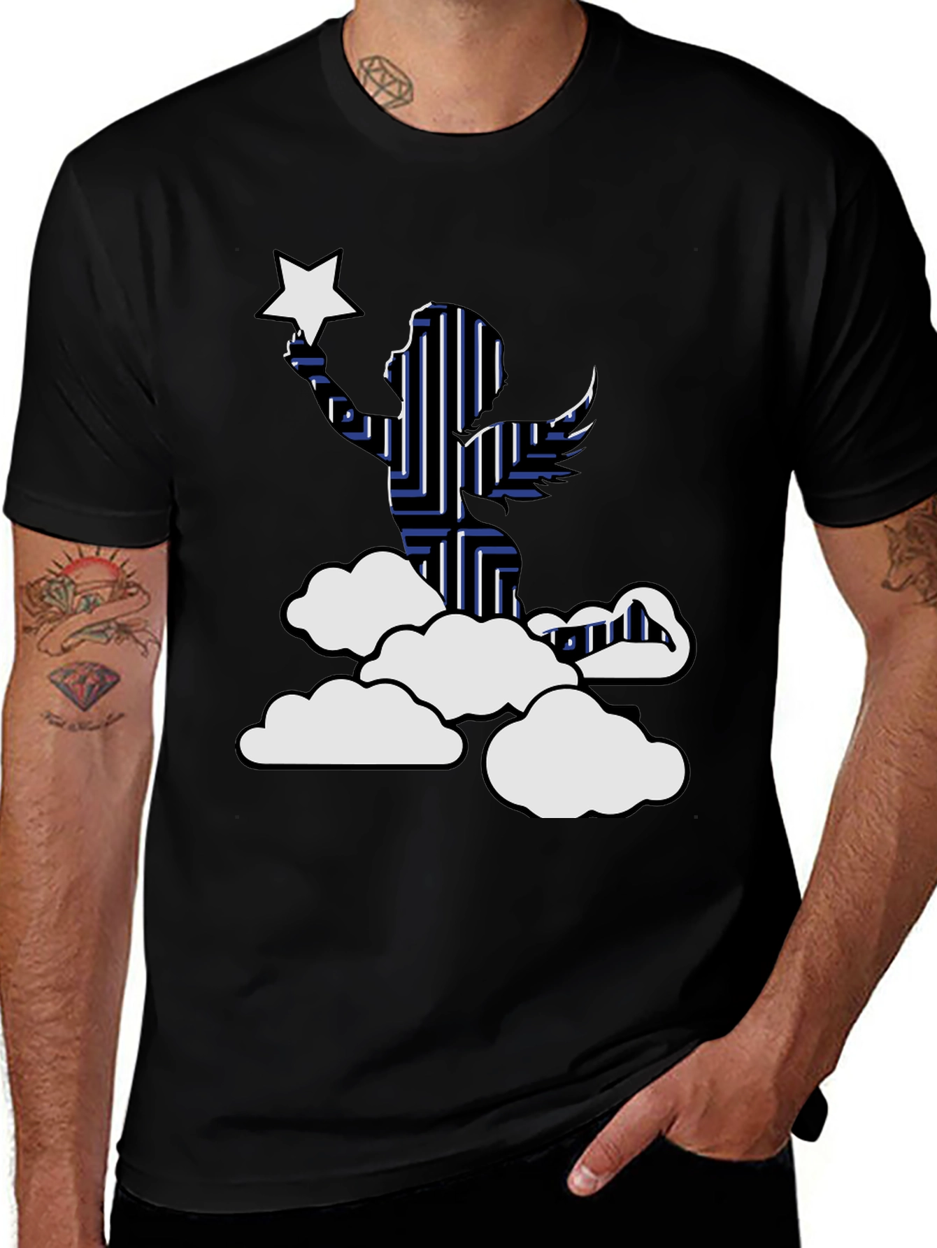 Variant 23 of Angel and Star Graphic Tee