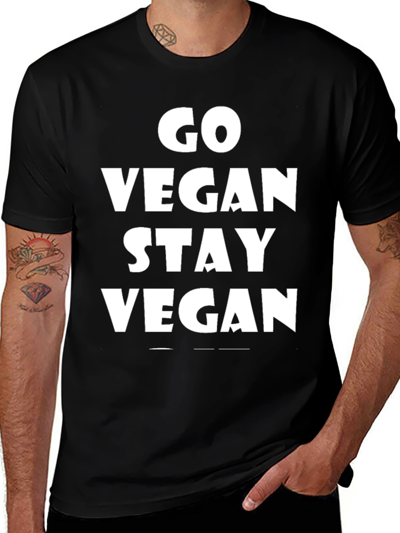 Variant 20 of Go Vegan Stay Vegan T-Shirt