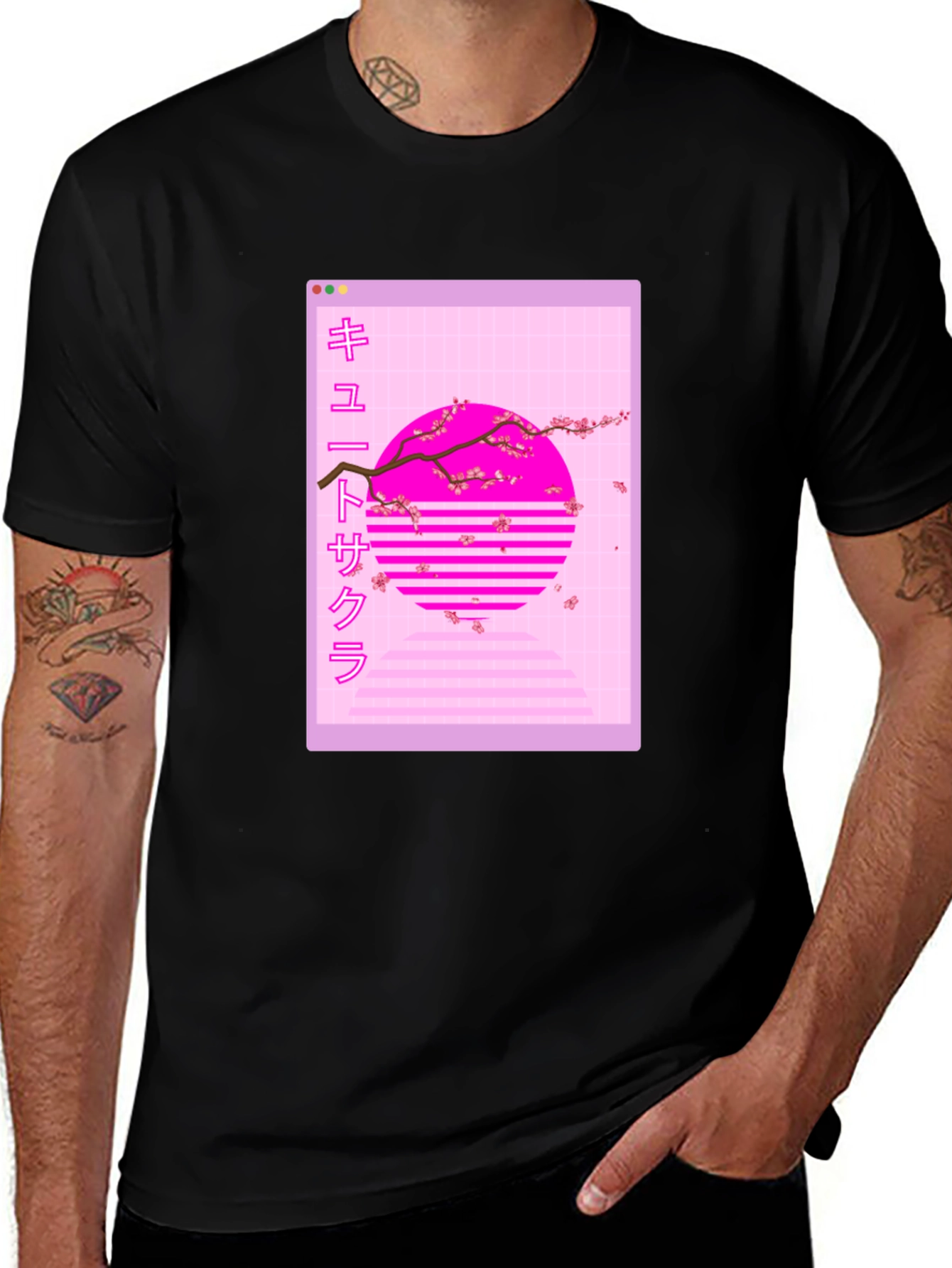 Variant 15 of Vaporwave Sakura Graphic Tee